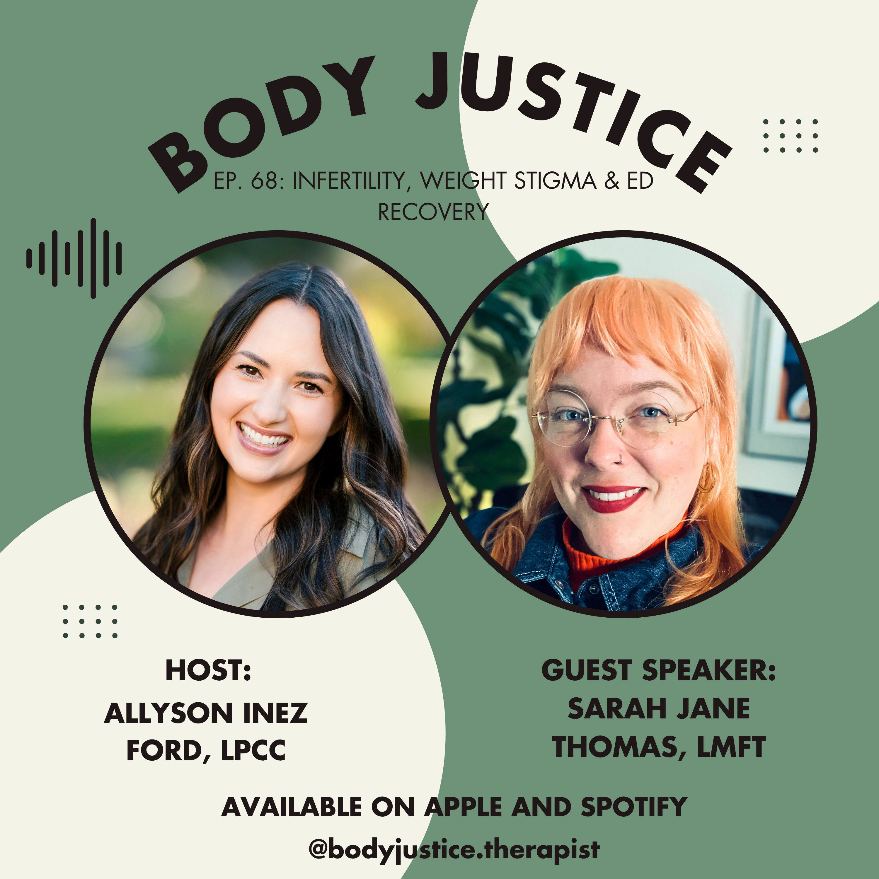 69. Infertility, Weight Stigma & Eating Disorder Recovery with Sarah Jane Thomas, LMFT episode artwork