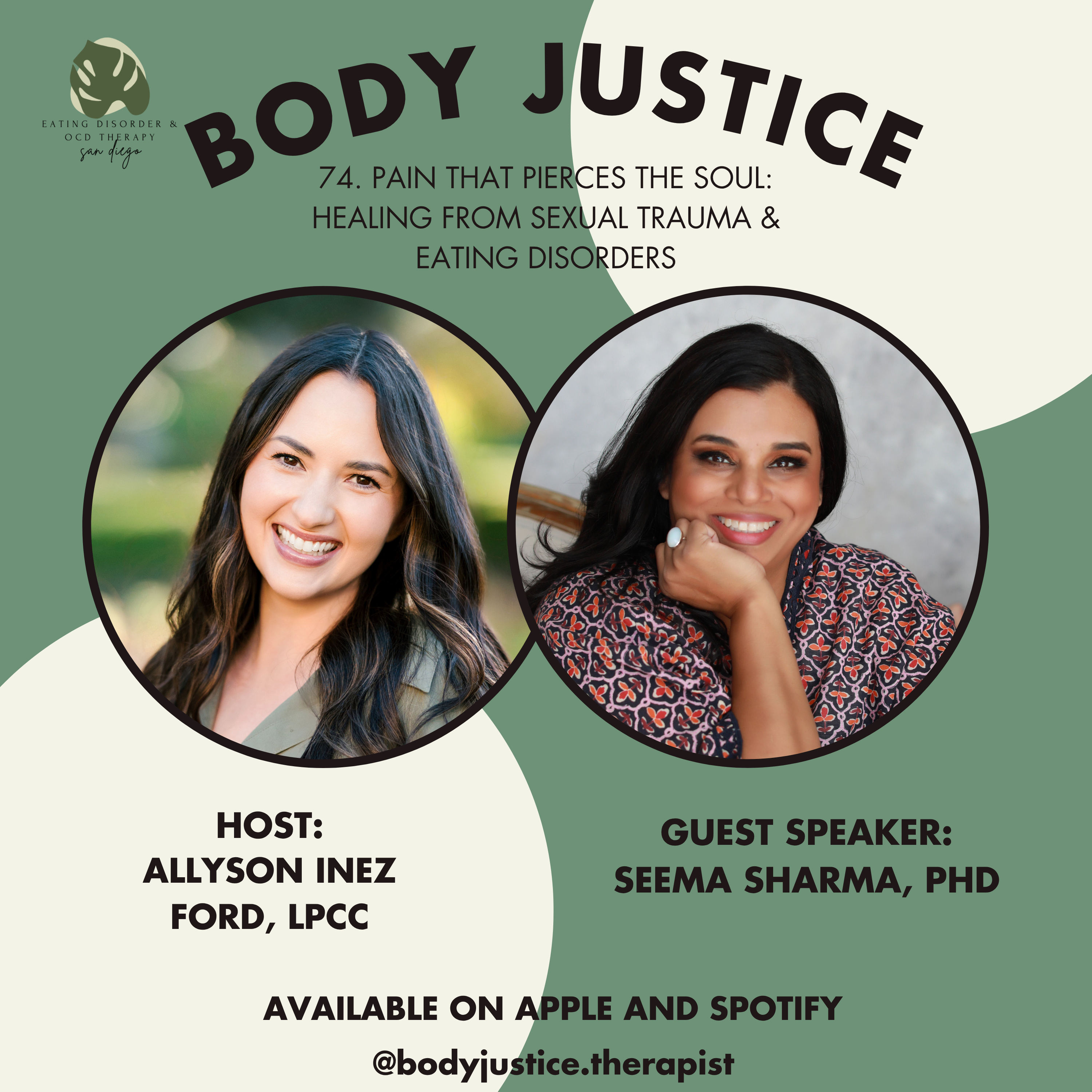 74. Pain that Pierces the Soul: Healing from Sexual Trauma & Eating Disorders with Seema Sharma, PHD episode artwork