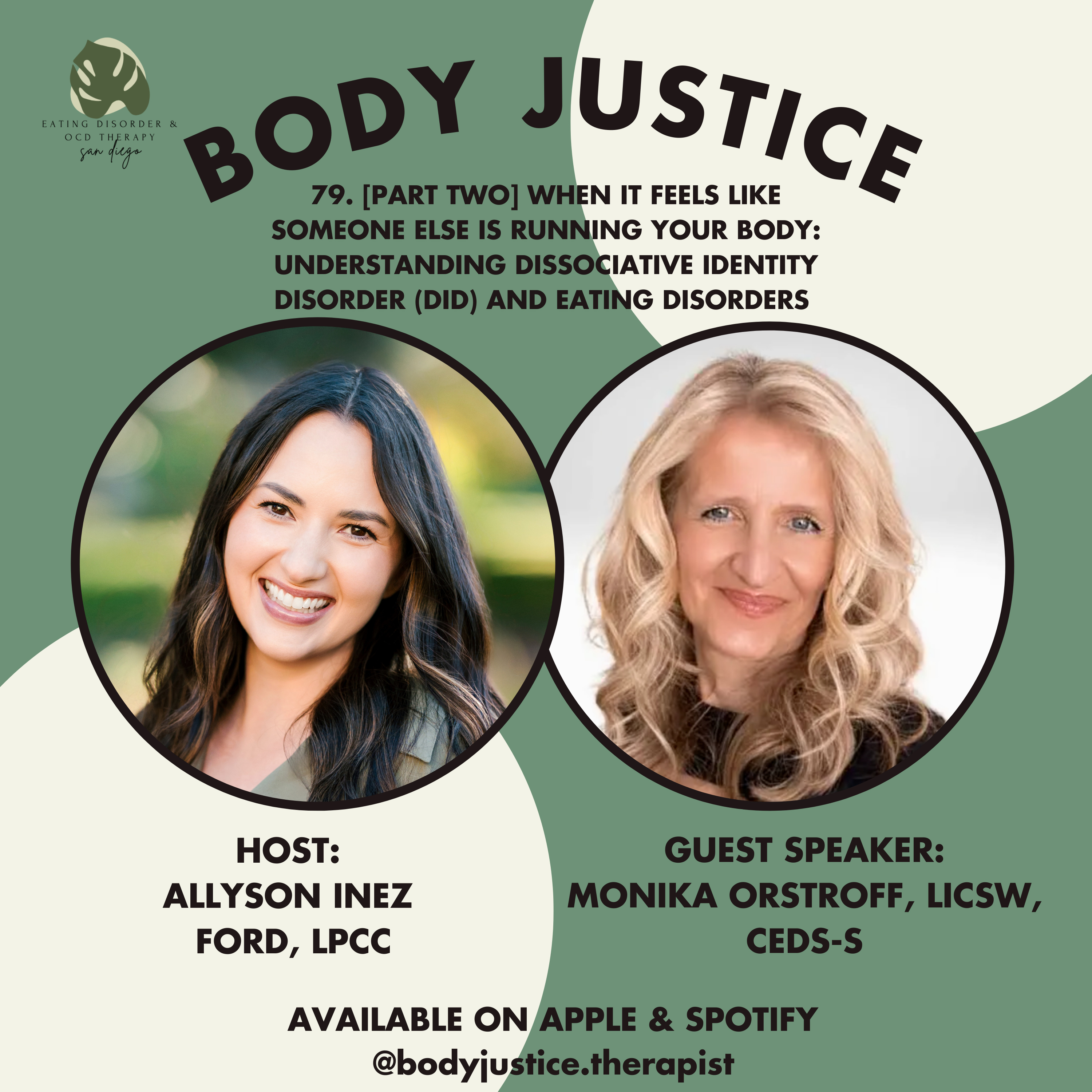 79. [Part Two] When it Feels Like Someone Else is Running Your Body: Understanding Dissociative Identity (DID) & Eating Disorders with Monika Orstroff, LICSW, CEDS-S episode artwork