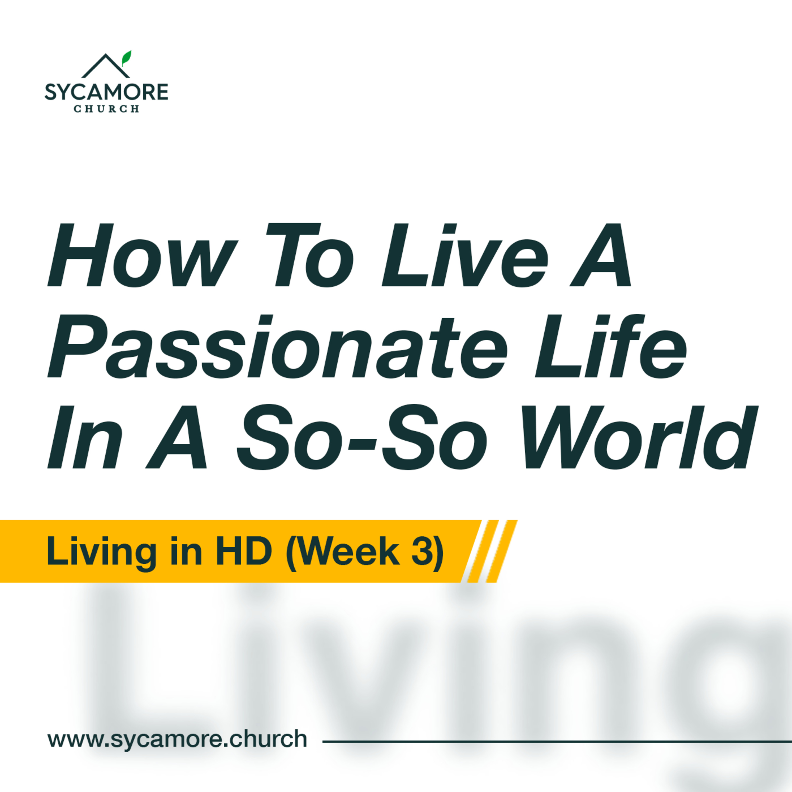 How to live a passionate life in a so-so world | Living in HD Week 3 | Pastor Tolulope Moody episode artwork