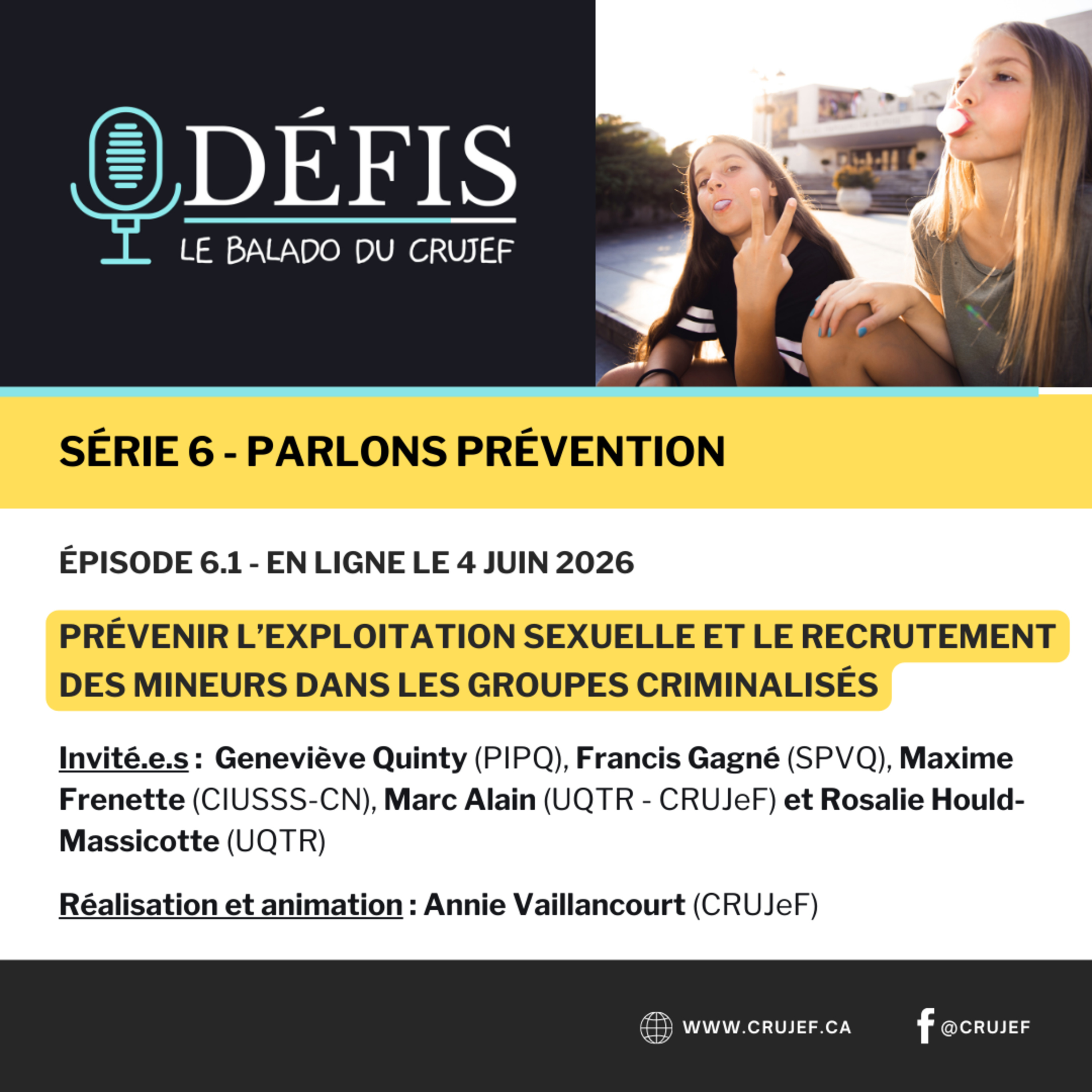 Prévenir l’exploitation sexuelle et le recrutement des mineurs dans les groupes criminalisés