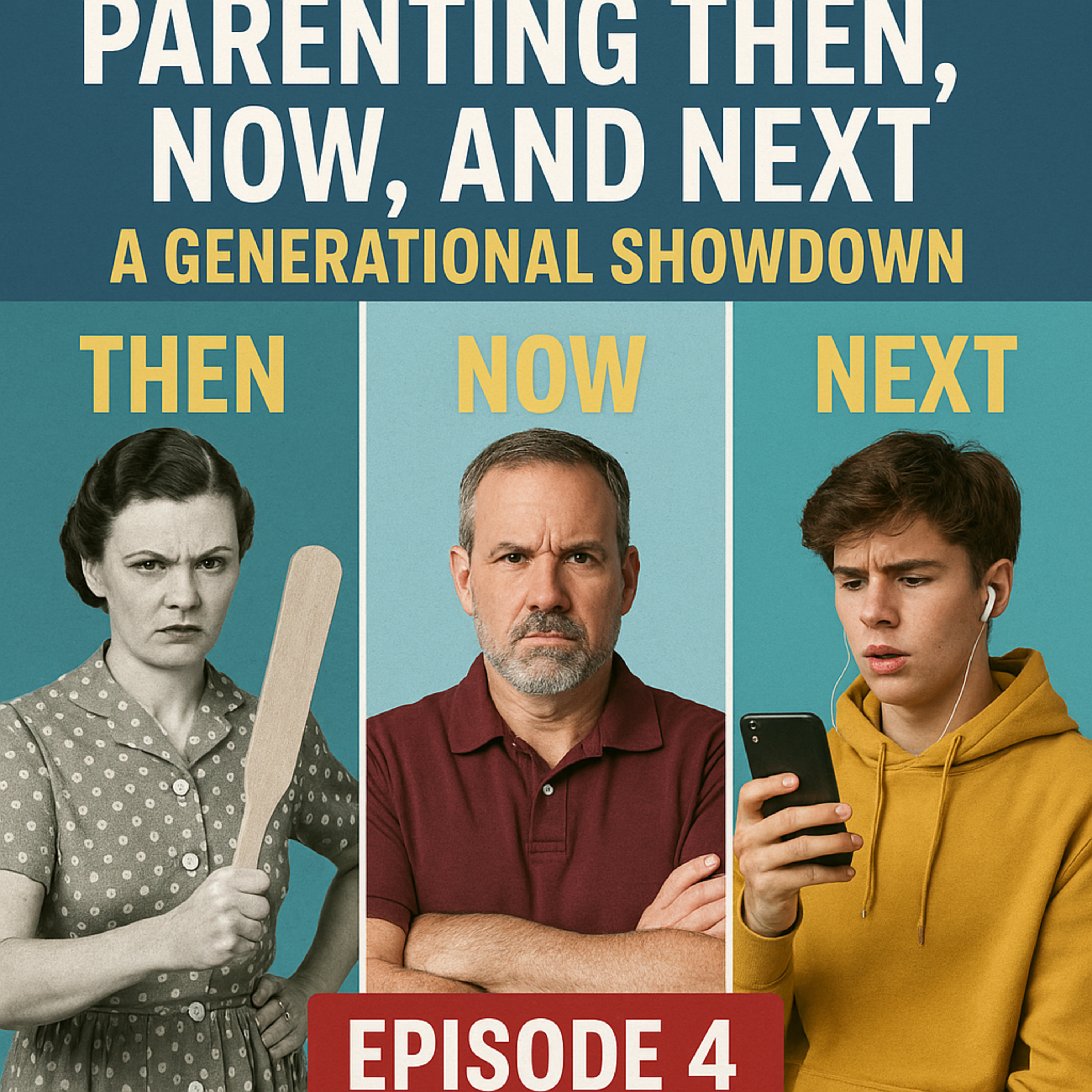 Raising 8 - Episode #4 “Parenting Then, Now, and Next: A Generational Showdown” episode artwork