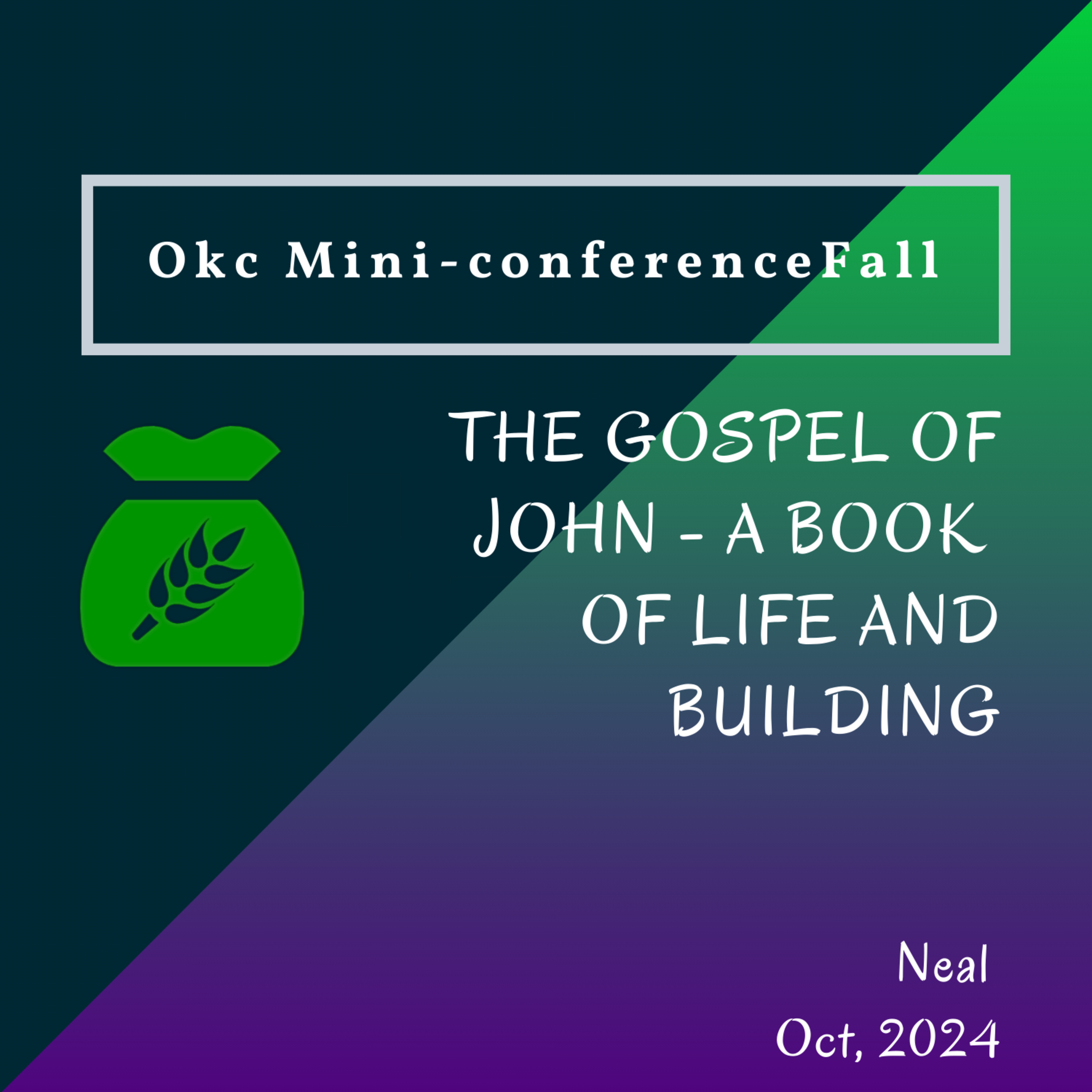 01 - The Gospel of John - A BOOK OF LIFE AND BUILDING