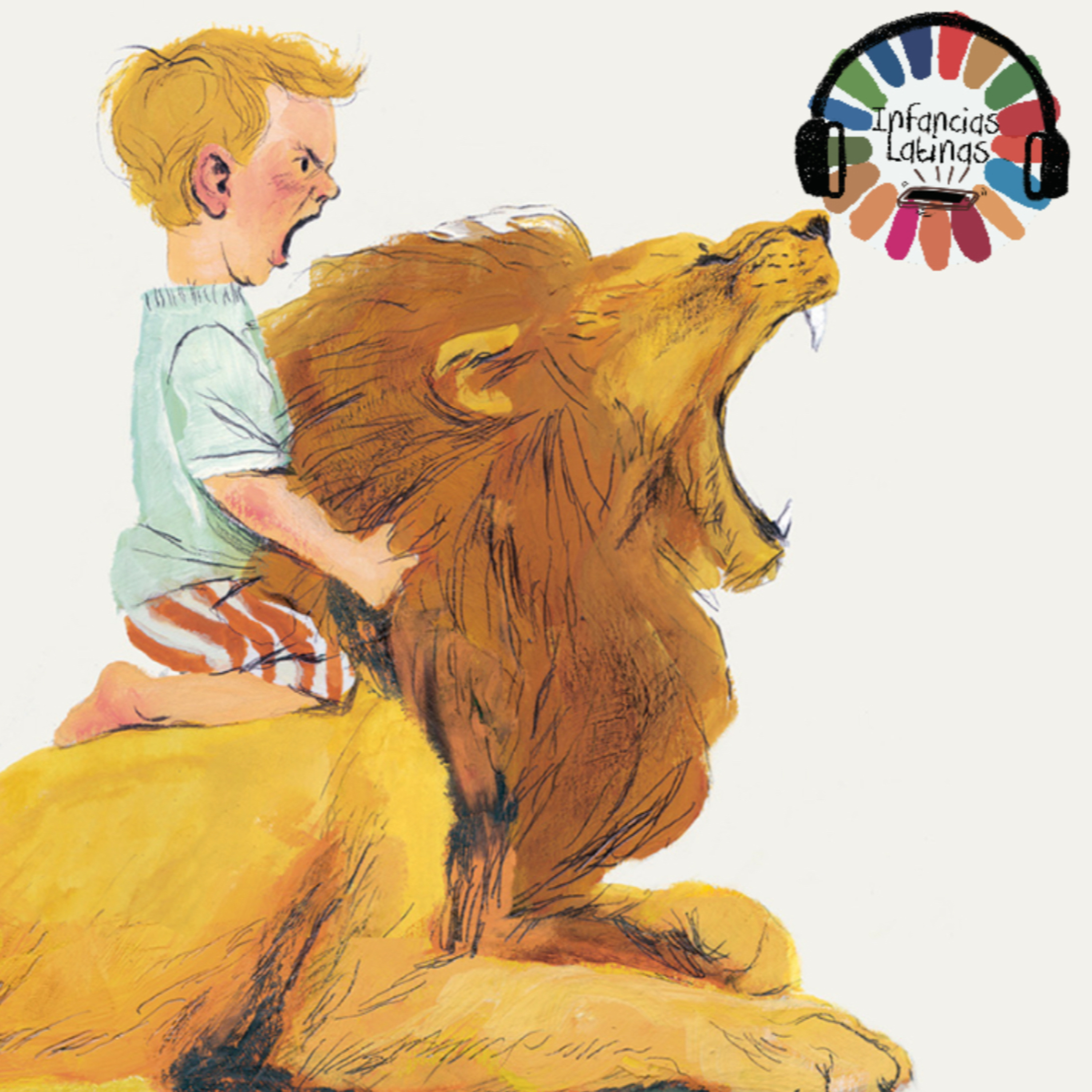 Niño León y otras niñas y niños con Voces de Infancia RIL148