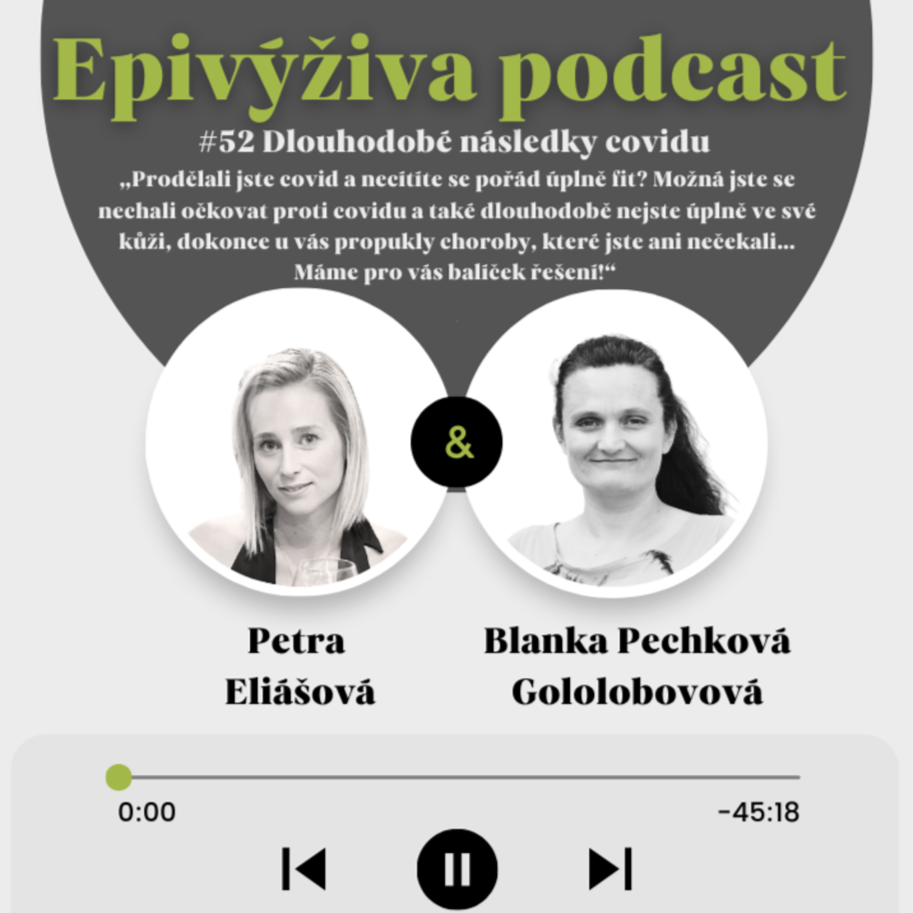 #52 DLOUHODOBÉ NÁSLEDKY COVIDU / trombóza, krevní sraženiny, porucha paměti, deprese, únava, bolesti zad, spike protein, postcovid syndrom, porucha menstruace, nespavost, covid episode artwork