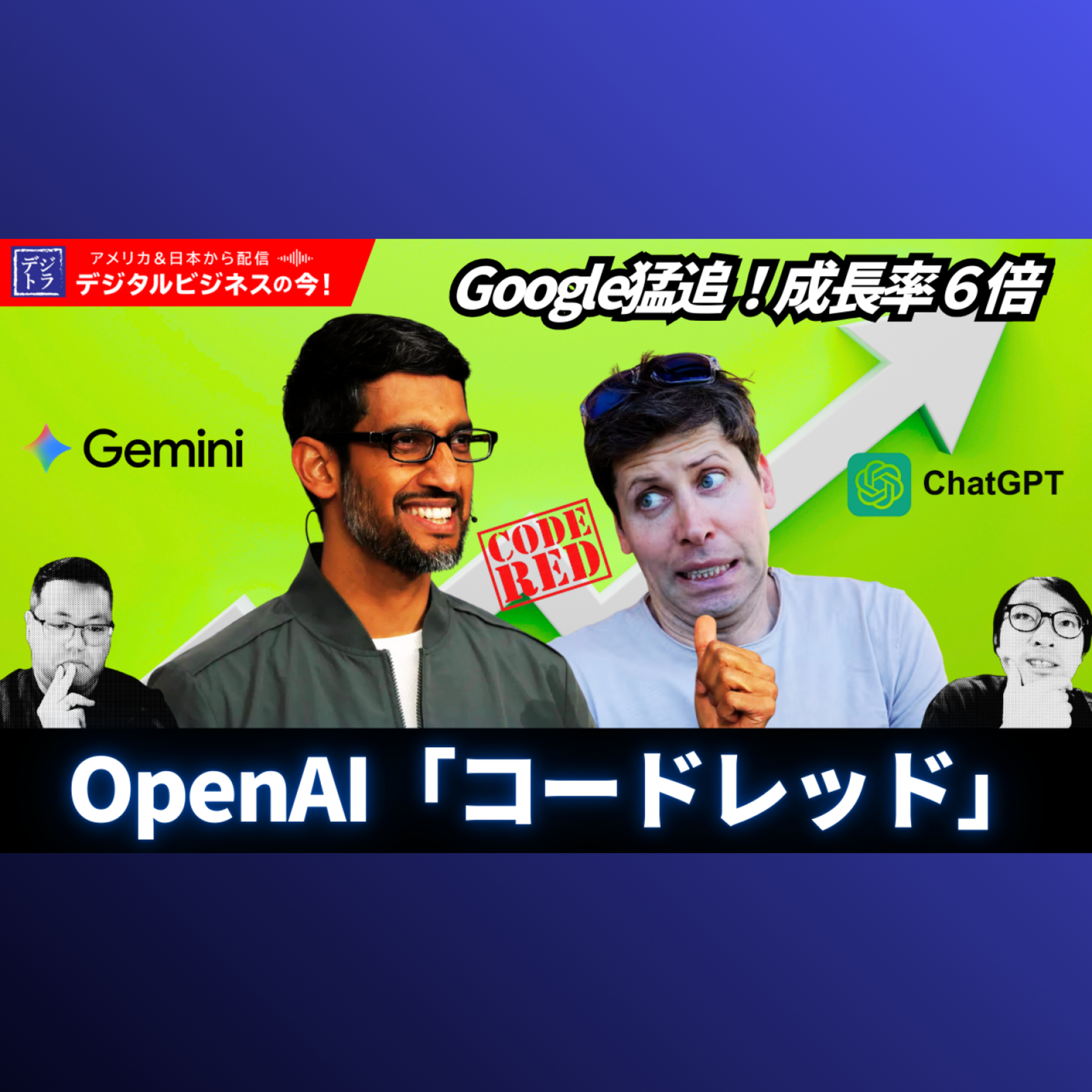 【衝撃】OpenAIが「コードレッド」発令！Google Geminiが月間成長率30%でChatGPTを6倍上回る驚異の裏側 #286