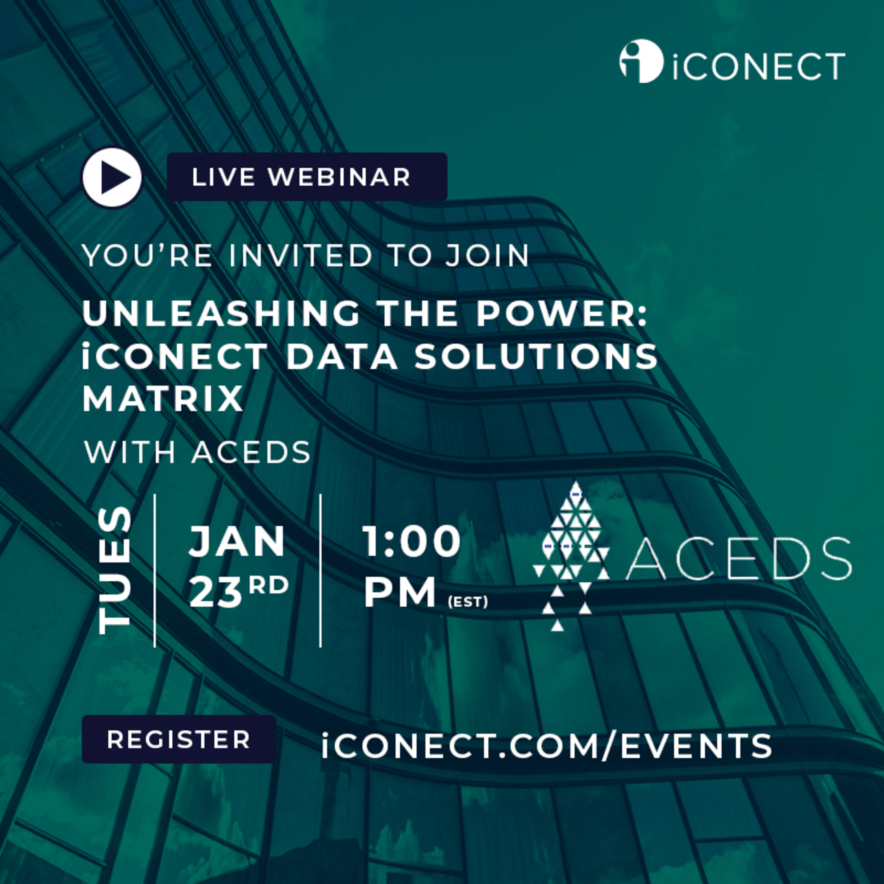 ACEDS Webinar - Unleashing the powers: iCONECT Data Solutions Matrix thumbnail