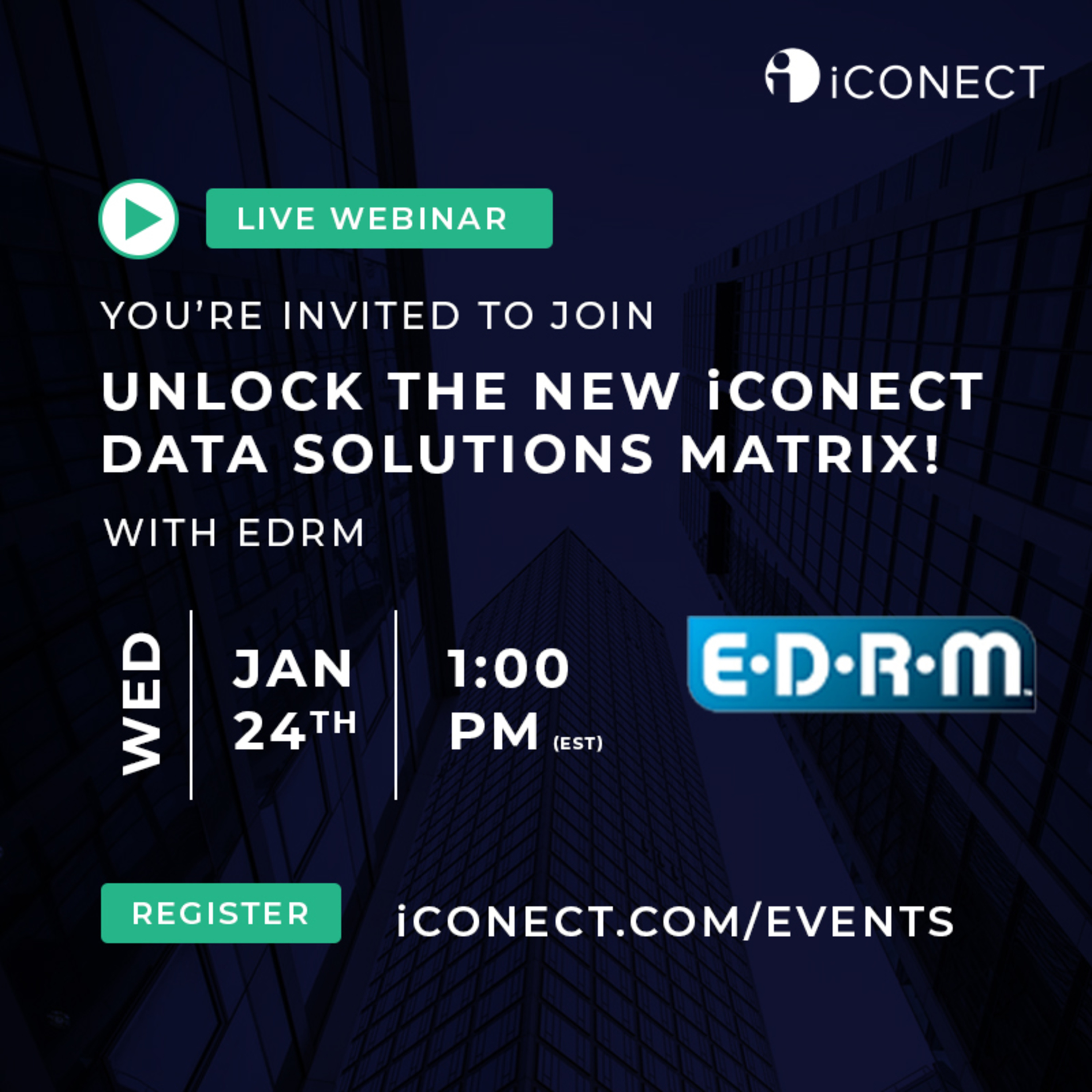 EDRM WEBINAR - Unlock the new iCONECT Data Solutions Matrix! thumbnail