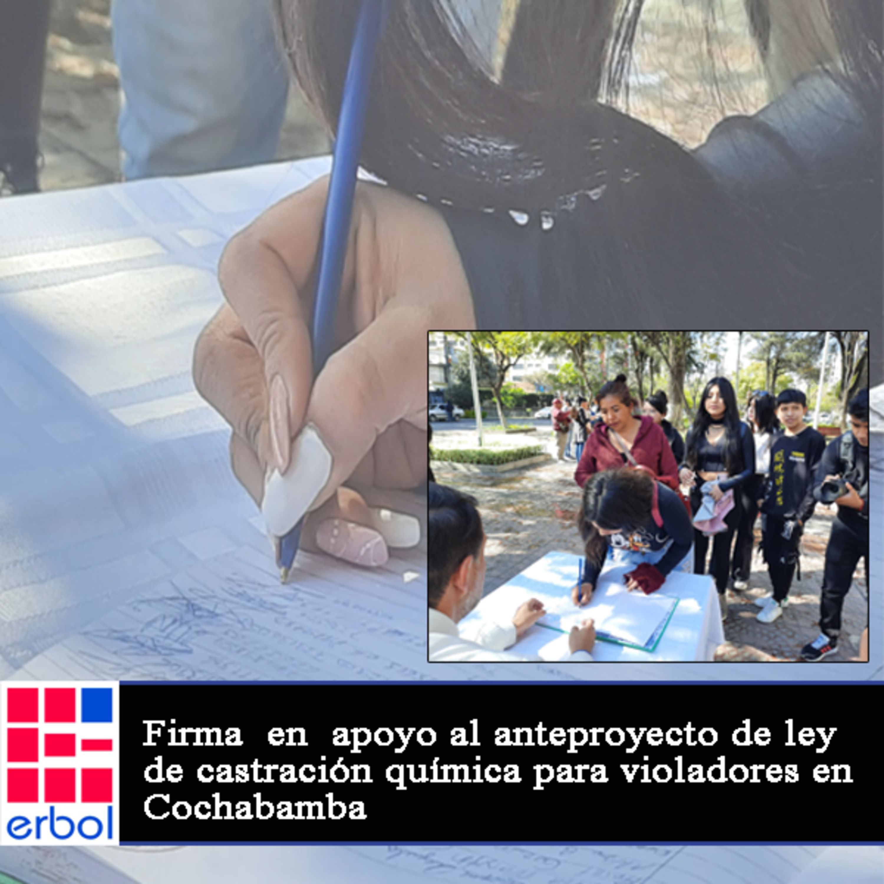 Firma en apoyo al anteproyecto de ley de castración química para violadores en Cochabamba episode artwork