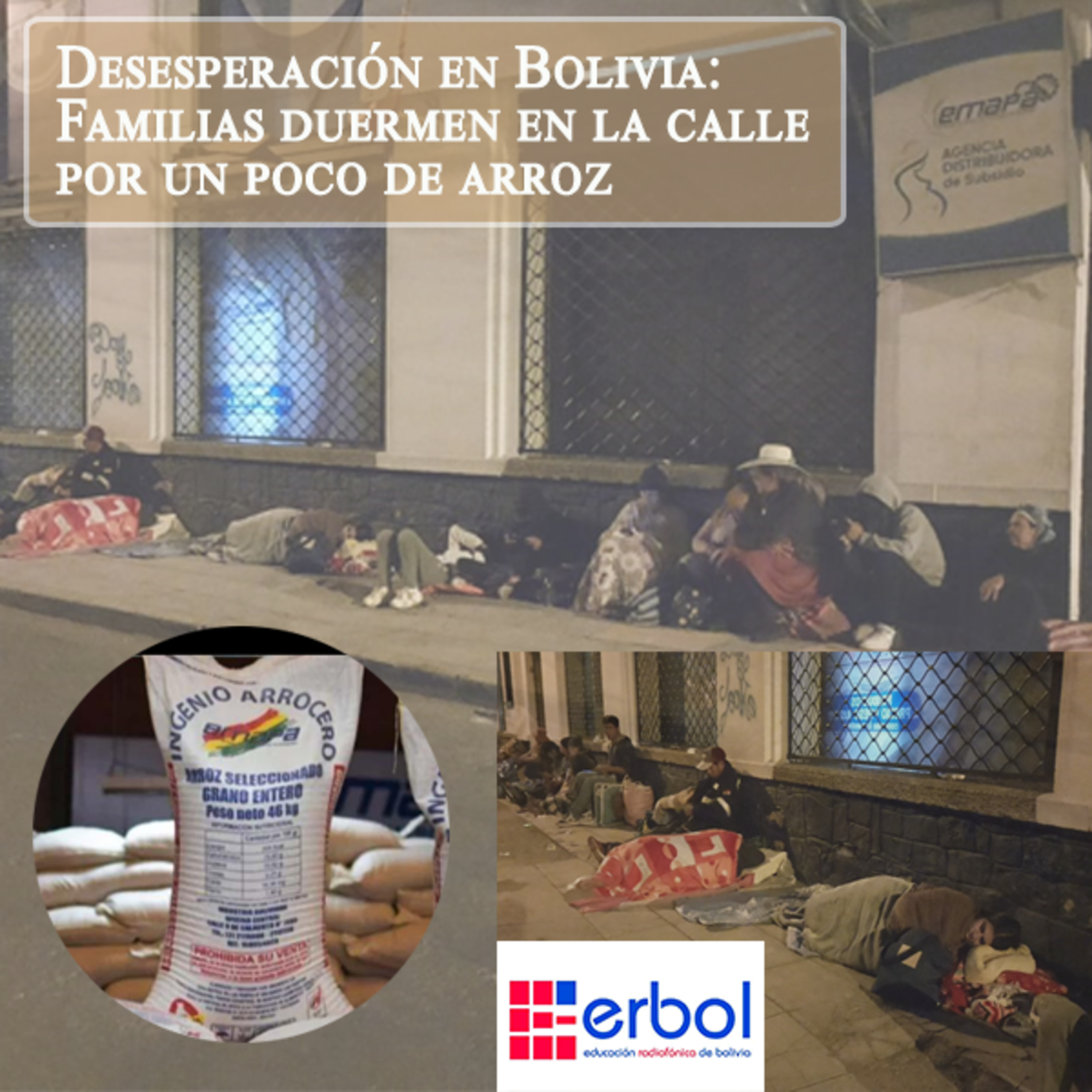 Desesperación en Bolivia: Familias duermen en la calle por un poco de arroz episode artwork