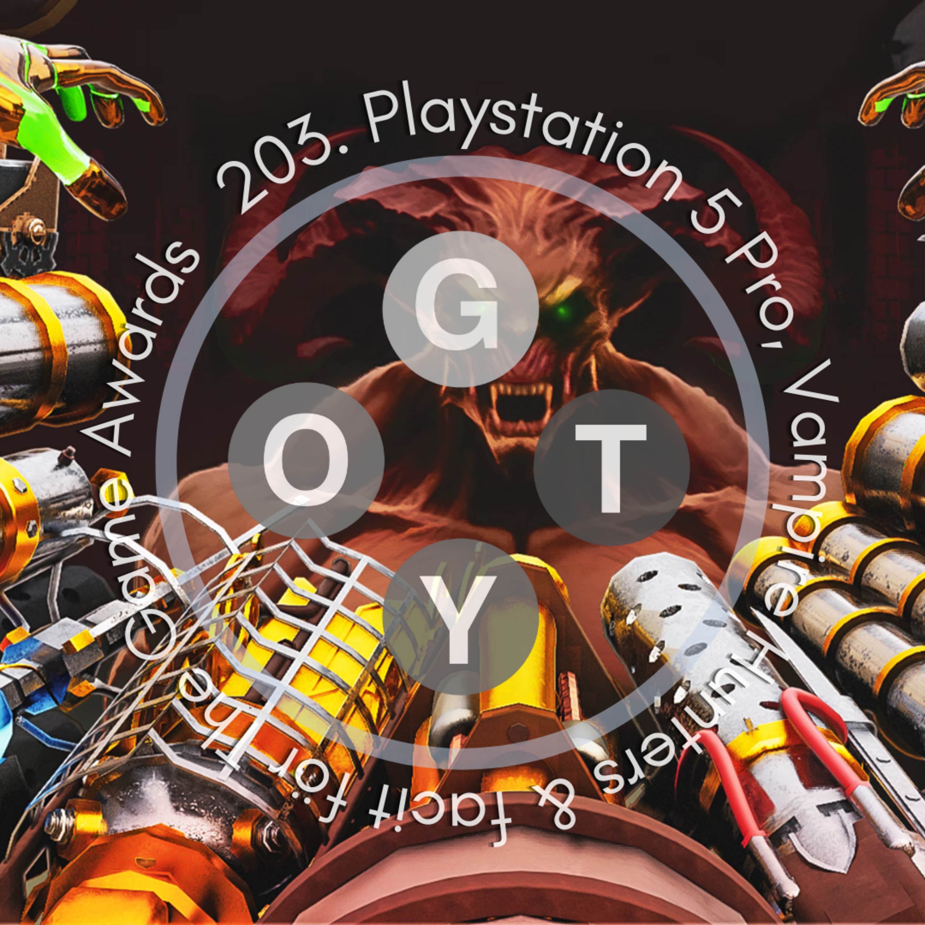 203. Playstation 5 Pro, Vampire Hunters & facit för The Game Awards episode artwork