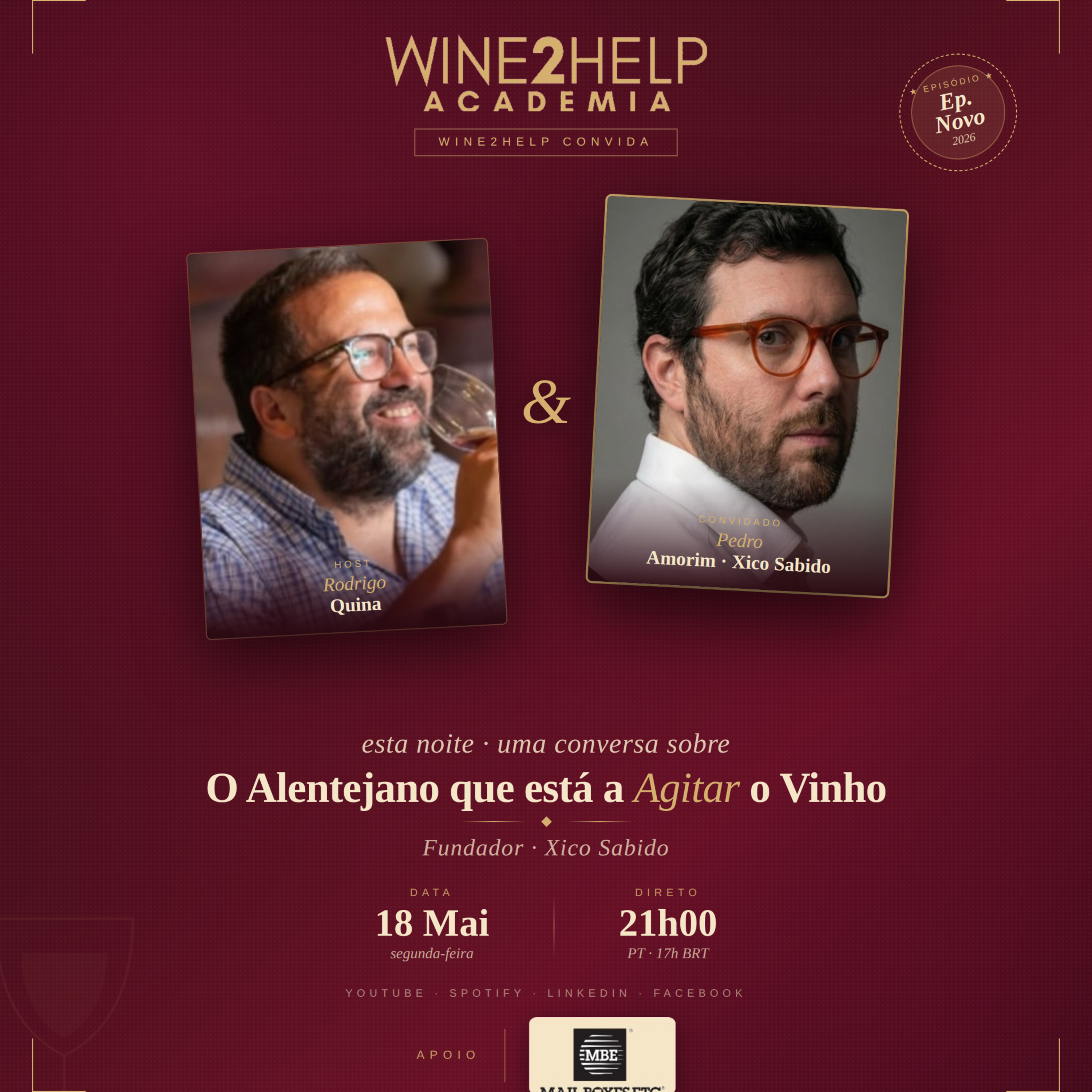 Xico Sabido (Pedro Amorim) — O Alentejano que está a Agitar o Vinho Português | Wine2Help episode artwork