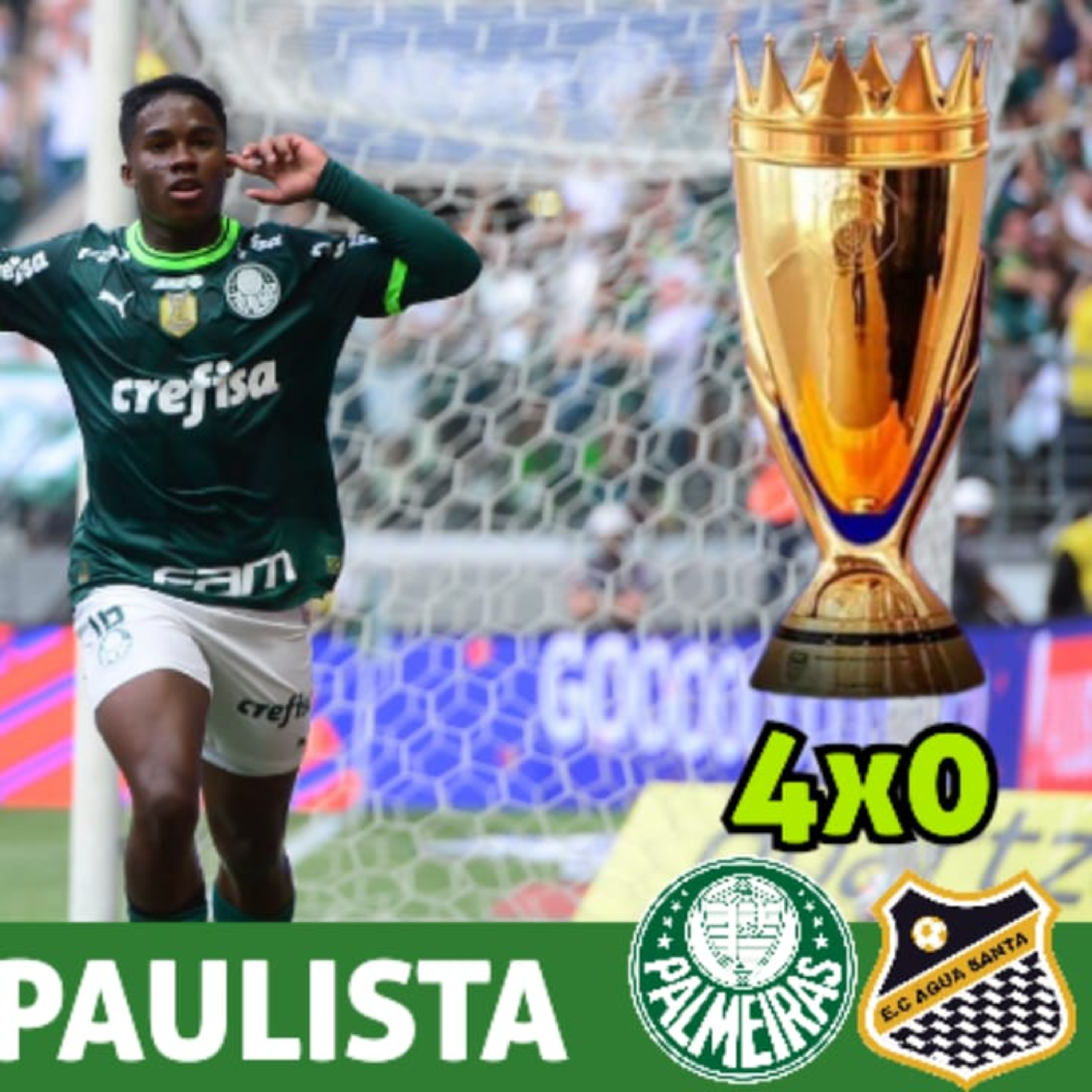 AO VIVO _ PALMEIRAS ATROPELA O ÁGUA SANTA E CONQUISTA O 25° CAMPEONATO PAULISTA