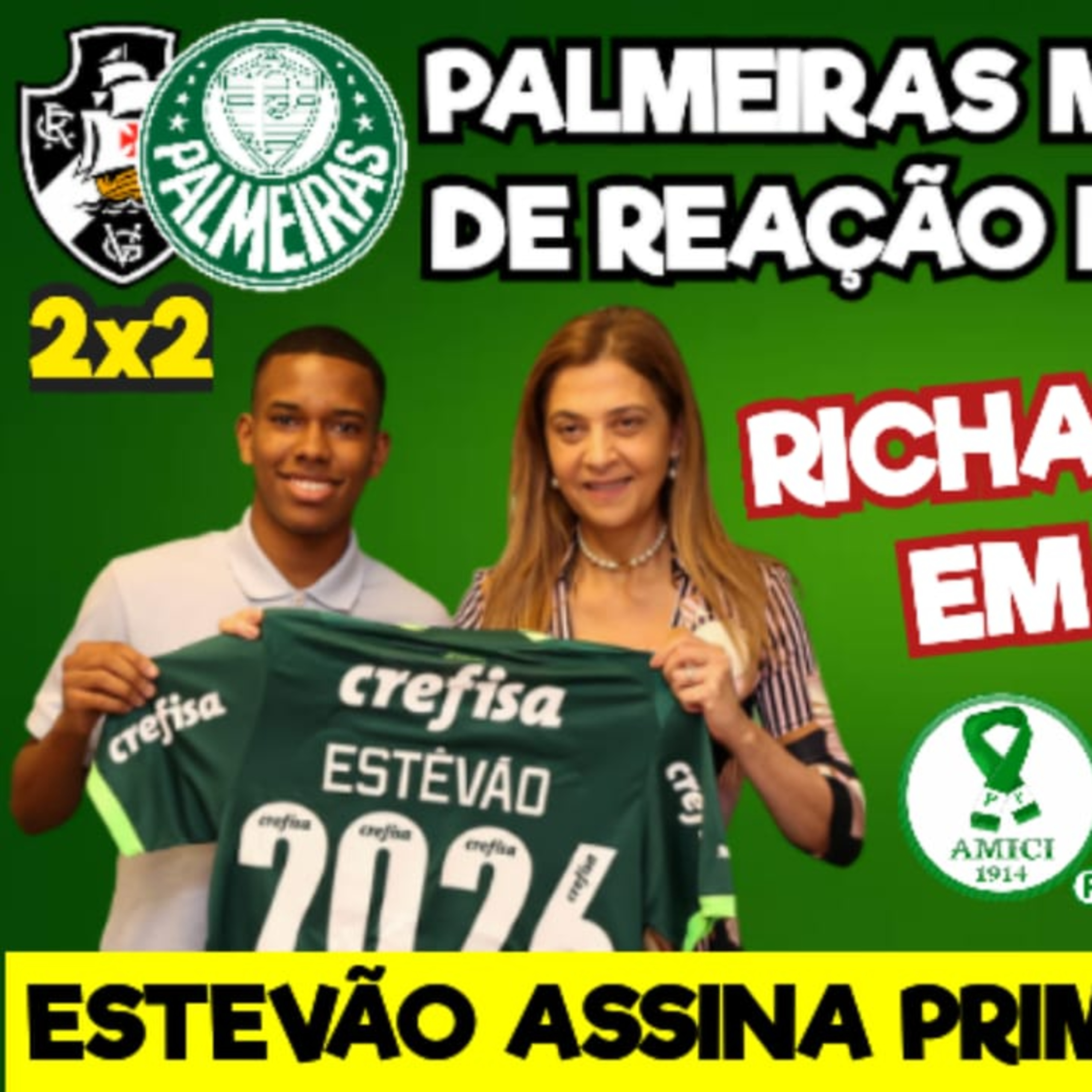 AO VIVO _ ESTEVÃO ASSINA PRIMEIRO CONTRATO _ RÍOS EM ALTA NO VERDÃO _ VASCO 2X2 PALMEIRAS _ RODADA