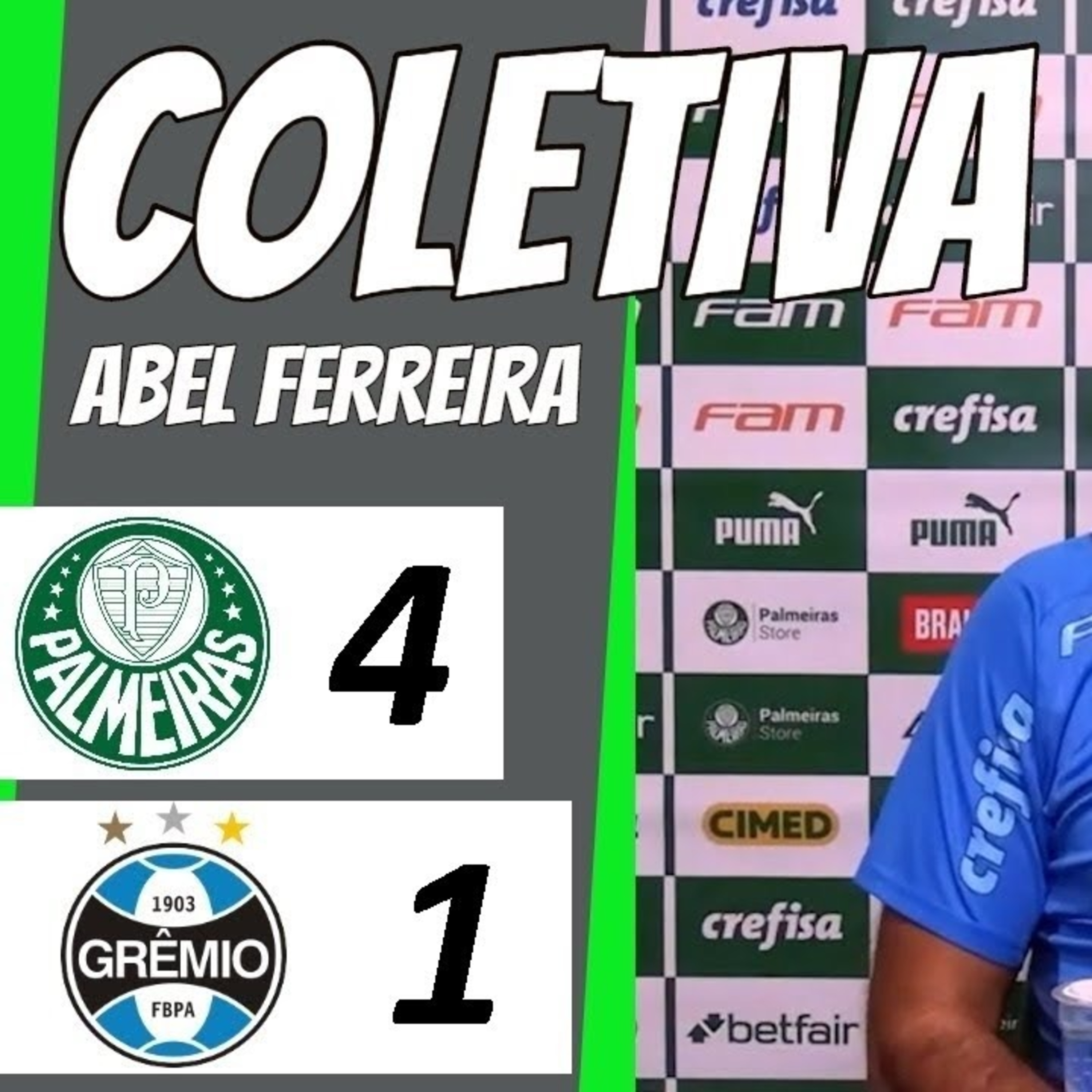 COLETIVA ABEL FERREIRA _ PÓS-JOGO _ PALMEIRAS 4 x 1 GRÊMIO _ BRASILEIRÃO 2023 _ AO VIVO