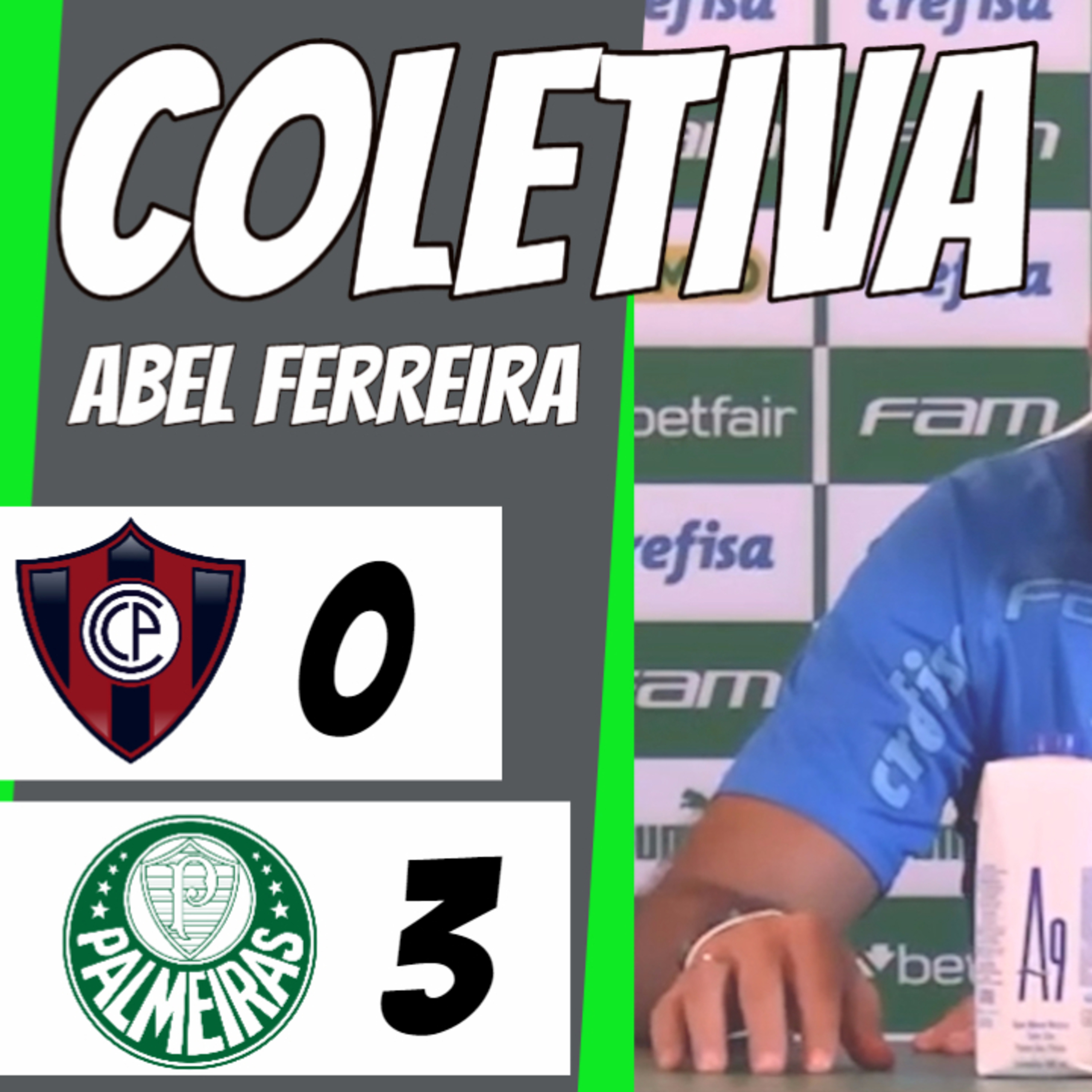 COLETIVA ABEL FERREIRA _ PÓS-JOGO _ CERRO PORTEÑO 0 x 3 PALMEIRAS _ LIBERTADORES 2023 _ AO VIVO