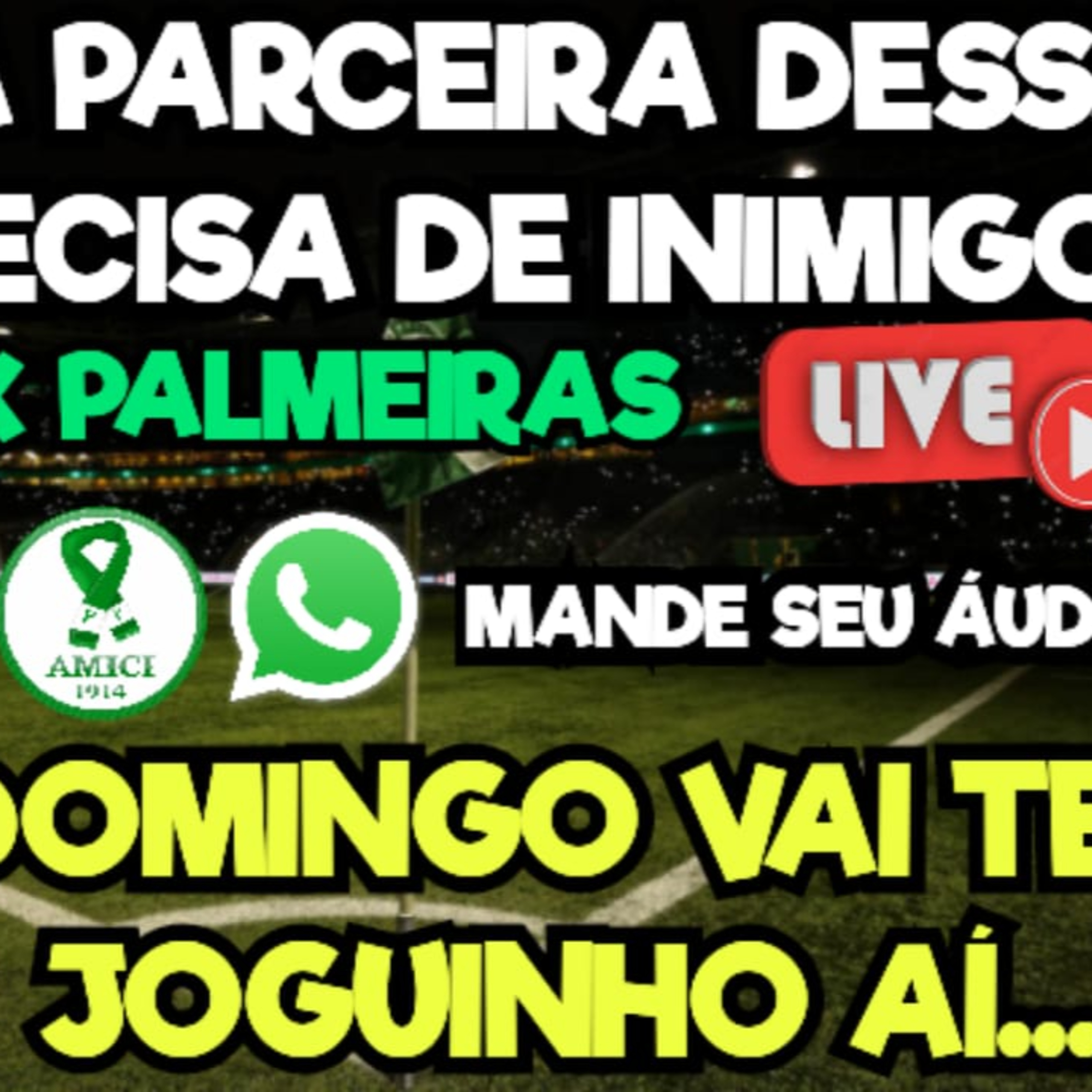 AO VIVO _ PALMEIRAS E WTORRE QUEM GANHA ESSA BRIGA !_ _ DOMINGO É DIA DE CLÁSSICO episode artwork
