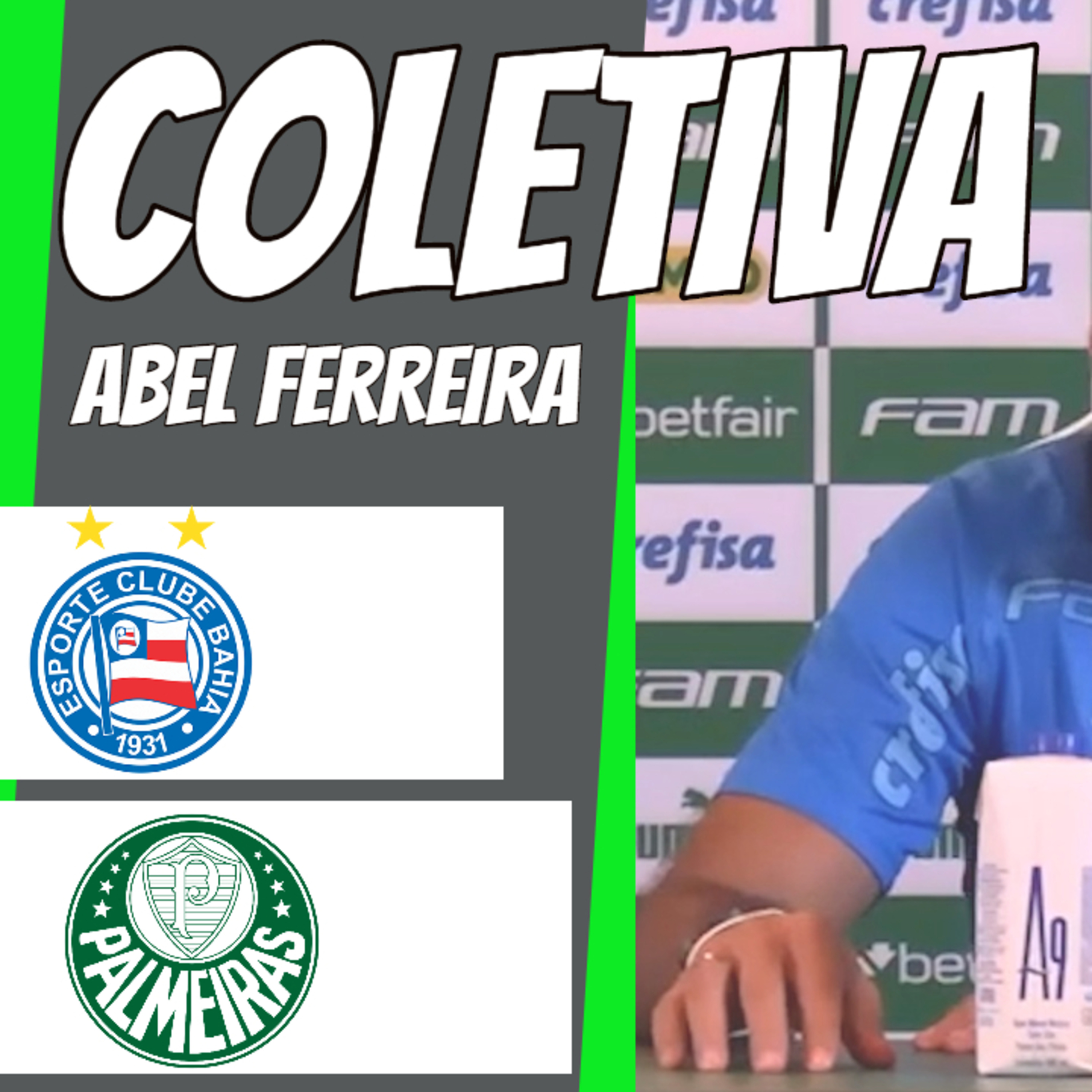 COLETIVA ABEL FERREIRA PÓS-JOGO BAHIA x PALMEIRAS BRASILEIRÃO 2023 AO VIVO