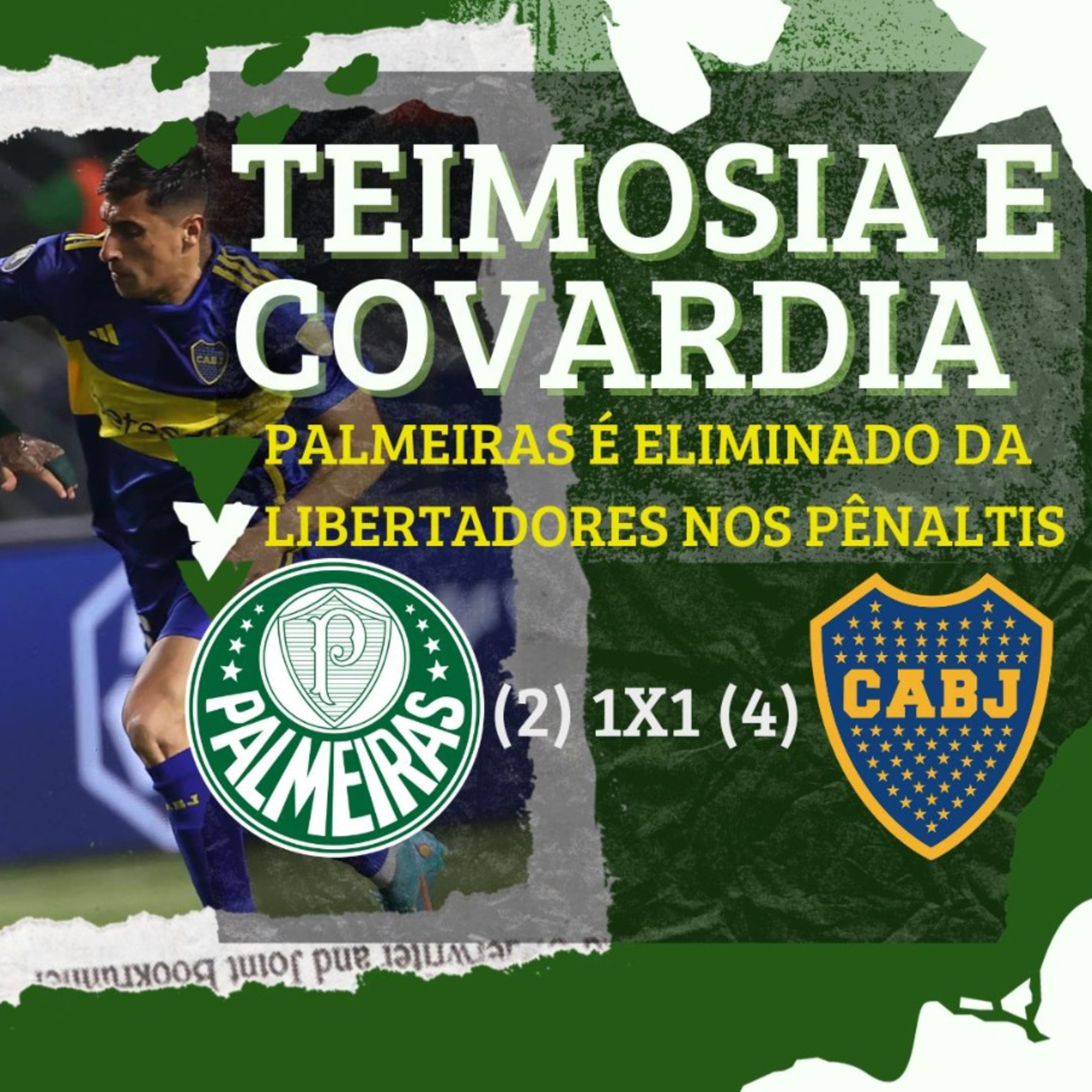 ABEL FERREIRA ERRA NA ESCALAÇÃO, CRIAS MELHORAM O PALMEIRAS, MAS BOCA JUNIORS VENCE NOS PÊNALTIS
