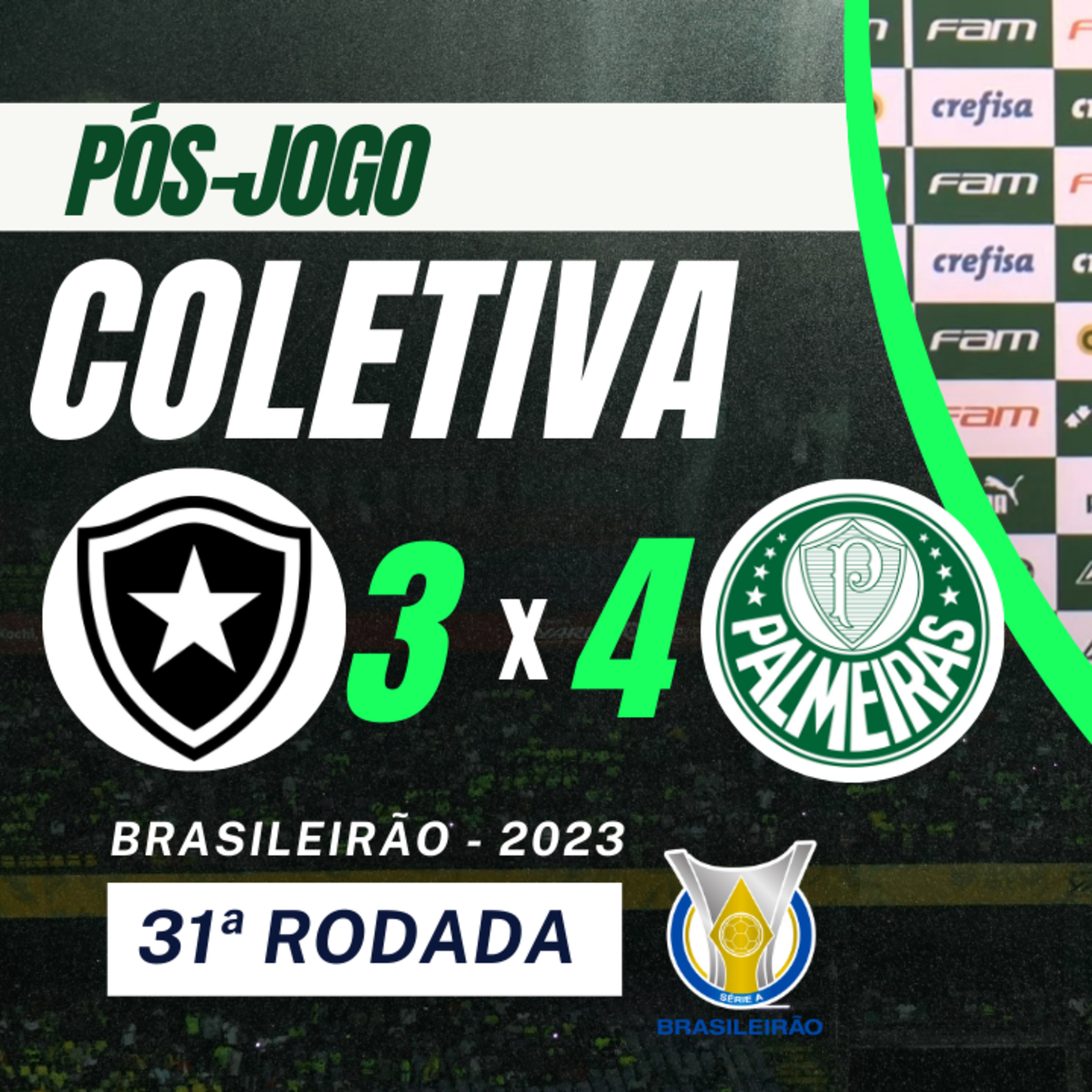 COLETIVA ABEL FERREIRA _ PÓS-JOGO _ BOTAFOGO 3 x 4 PALMEIRAS _ BRASILEIRÃO 2023 _ AO VIVO