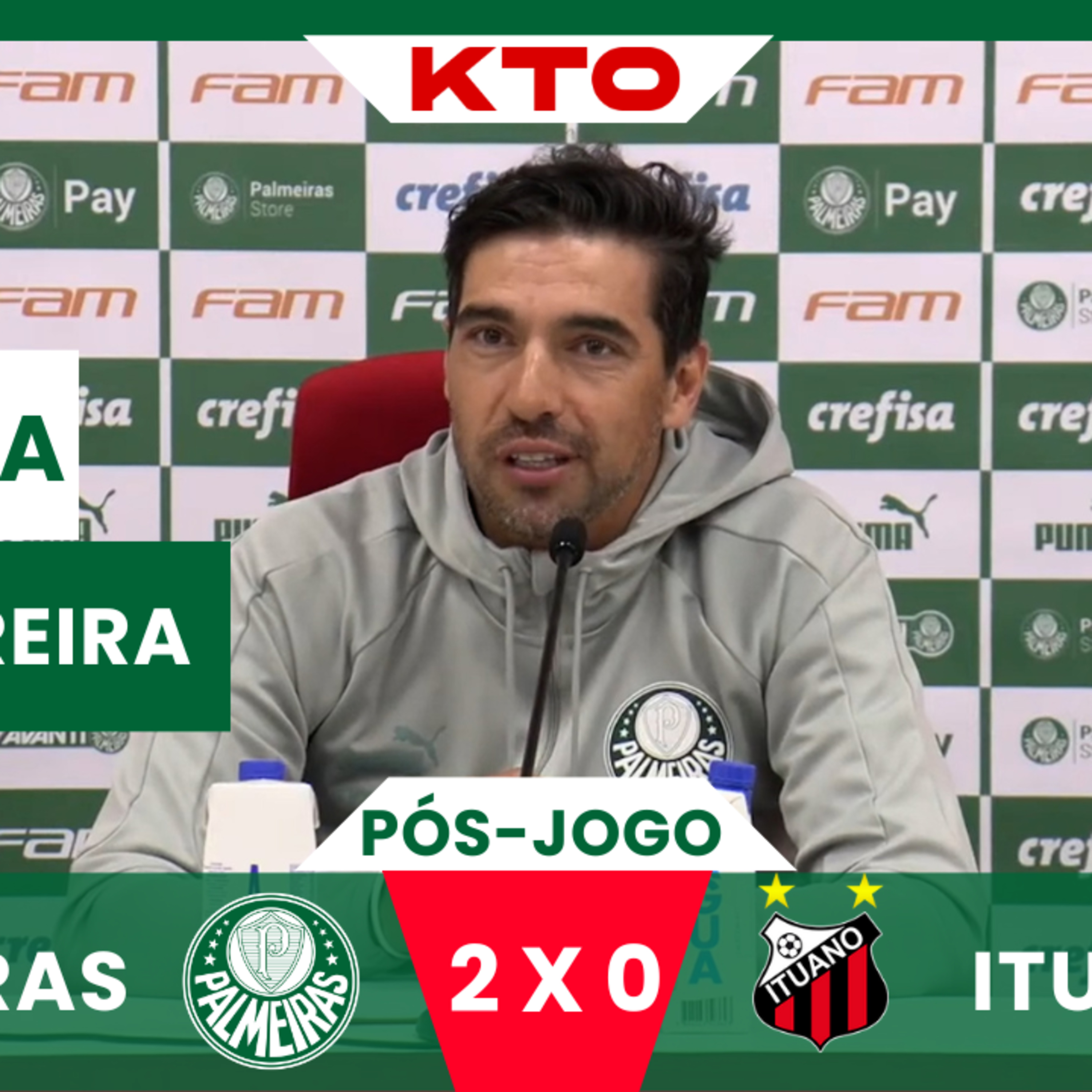 AO VIVO _ COLETIVA ABEL FERREIRA _ PÓS_JOGO _ PALMEIRAS 2 x 0 ITUANO _ PAULISTÃO 2024