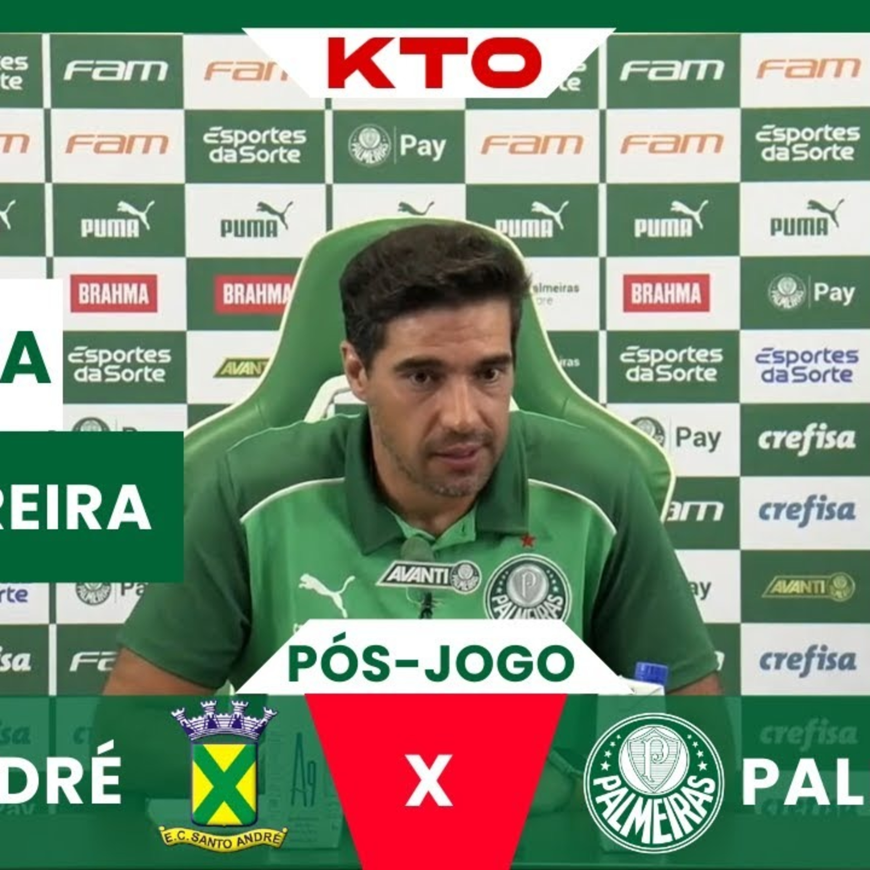 COLETIVA ABEL FERREIRA _ PÓS-JOGO _ SANTO ANDRÉ x PALMEIRAS _ PAULISTÃO 2024 _ AO VIVO