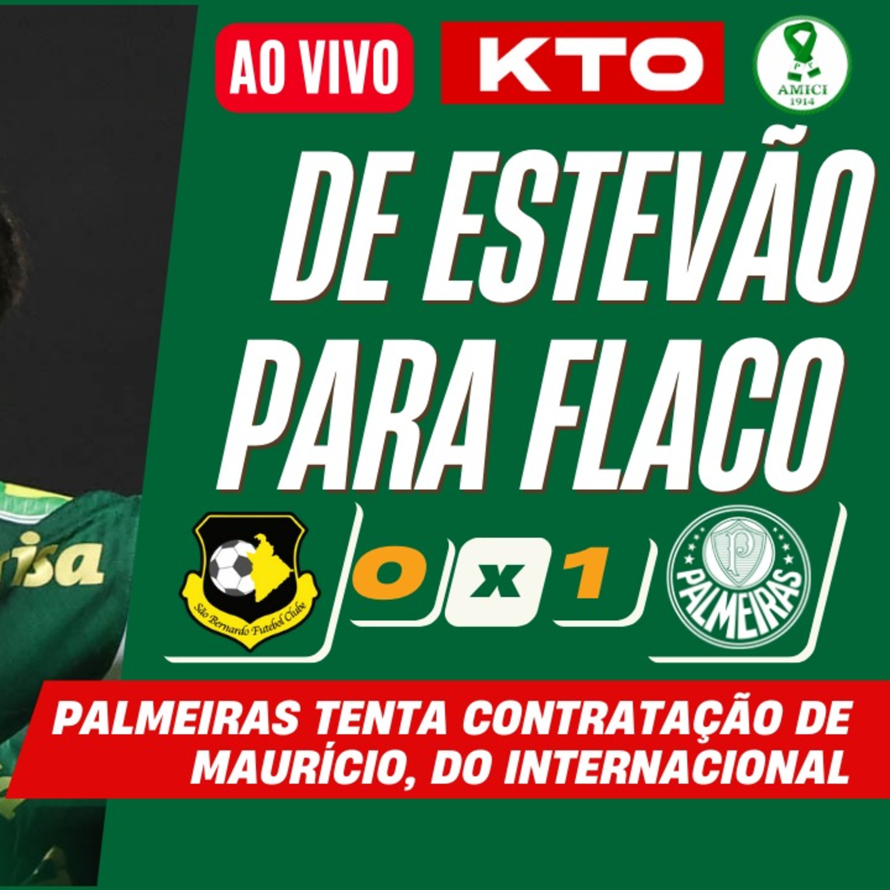 PALMEIRAS VENCE SÃO BERNARDO COM GOL DE FLACO _ MAURÍCIO DO INTERNACIONAL NA MIRA_ _ COLETIVA ABEL