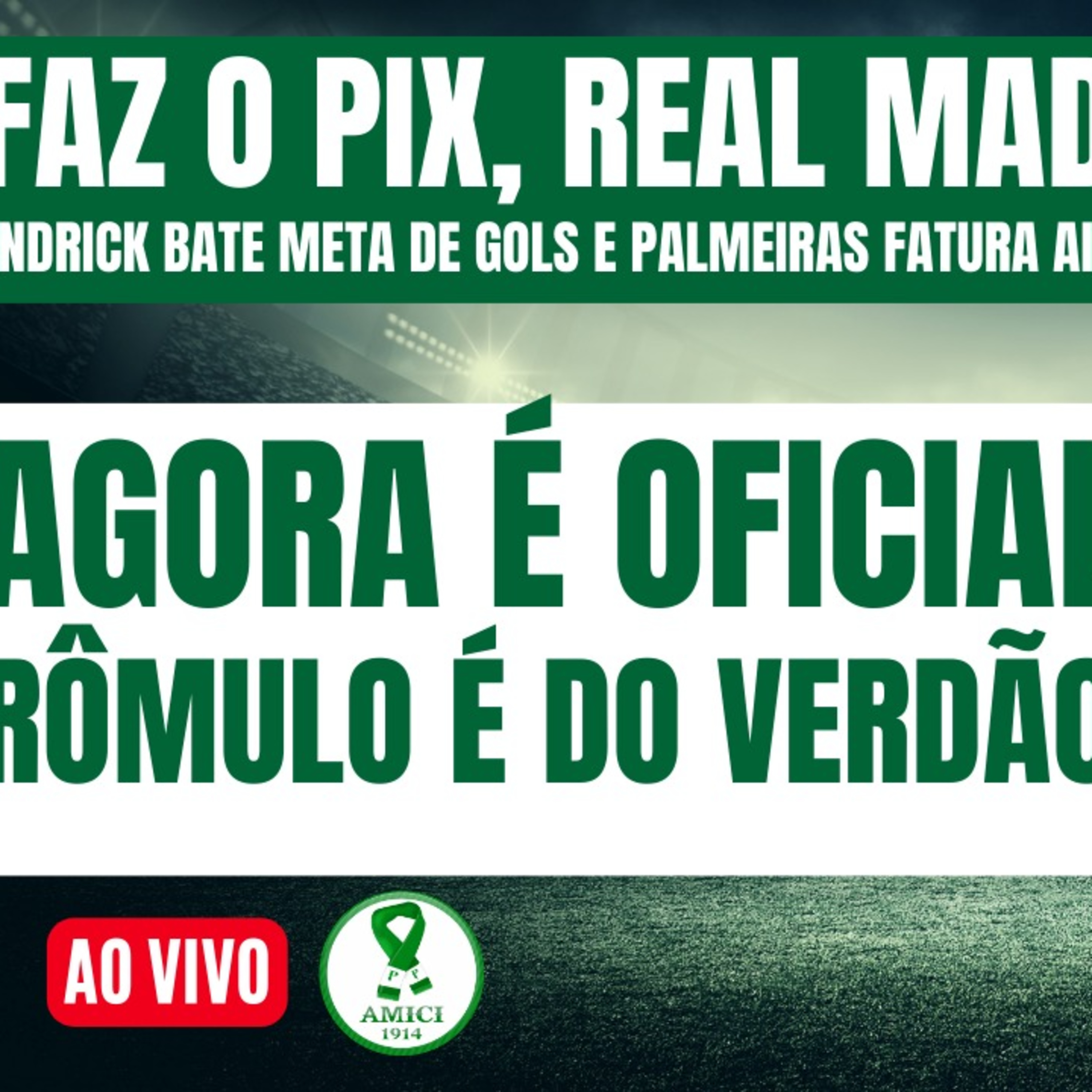 AO VIVO _ PALMEIRAS ANUNCIA CONTRATAÇÃO DO MEIA RÔMULO DO NOVORIZONTINO _ AS ÚLTIMAS DO VERDÃO