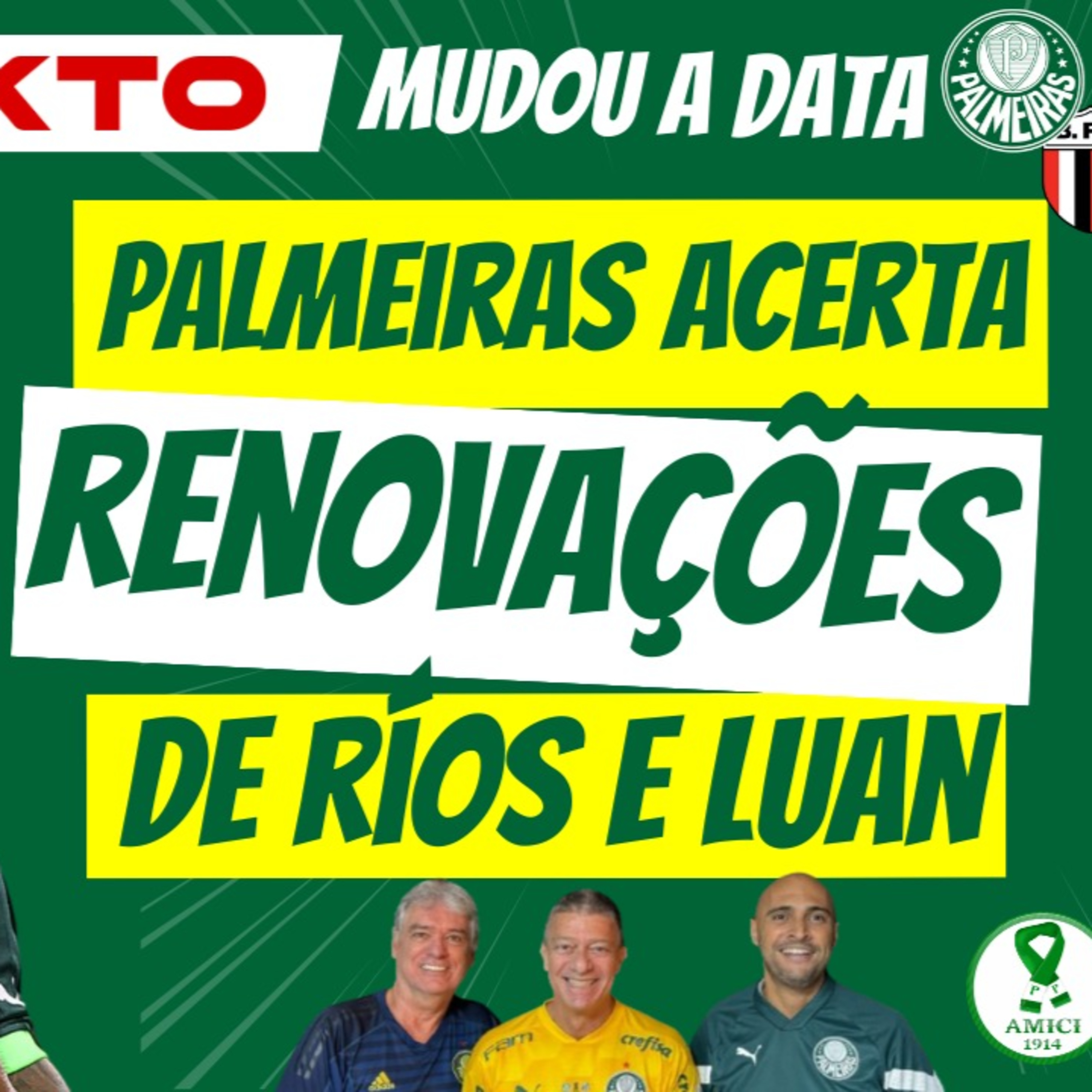 AO VIVO _ PALMEIRAS ACERTA RENOVAÇÃO DE RÍOS E LUAN _ MUDOU A DATA CONTRA O BOTAFOGO-SP