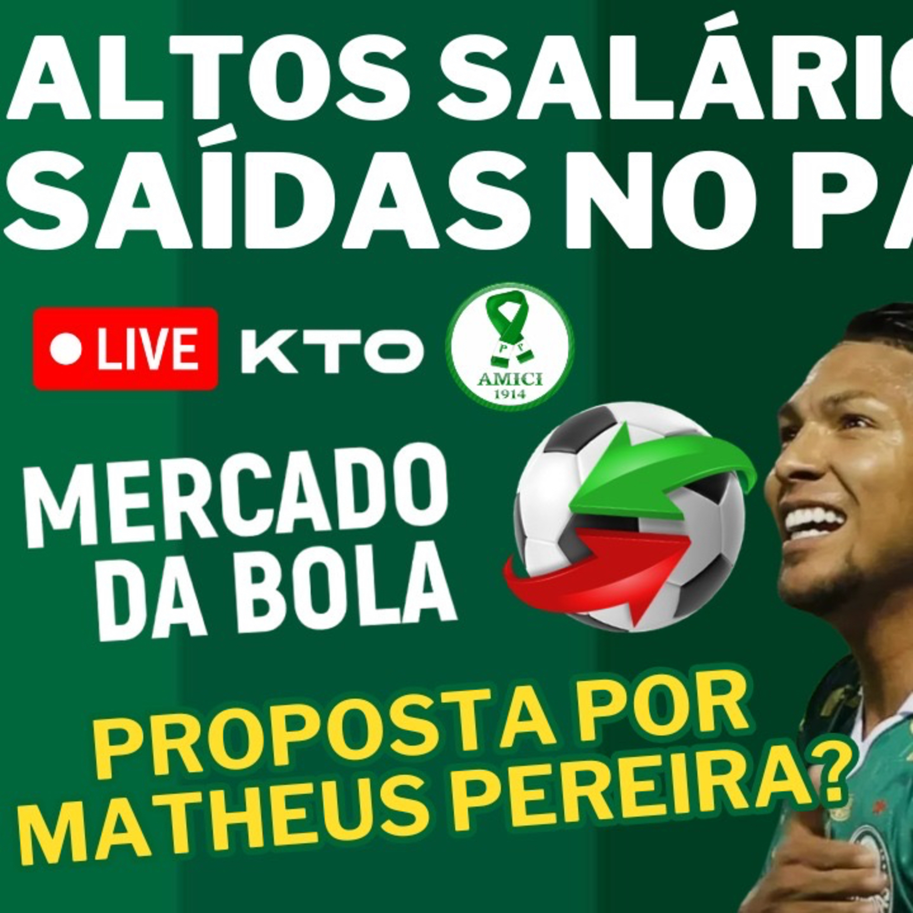 AO VIVO _ ALTOS SALÁRIOS NO PALMEIRAS DIFICULTAM SAÍDAS DE _MEDALHÕES_ _ MATHES PEREIRA NA MIRA_