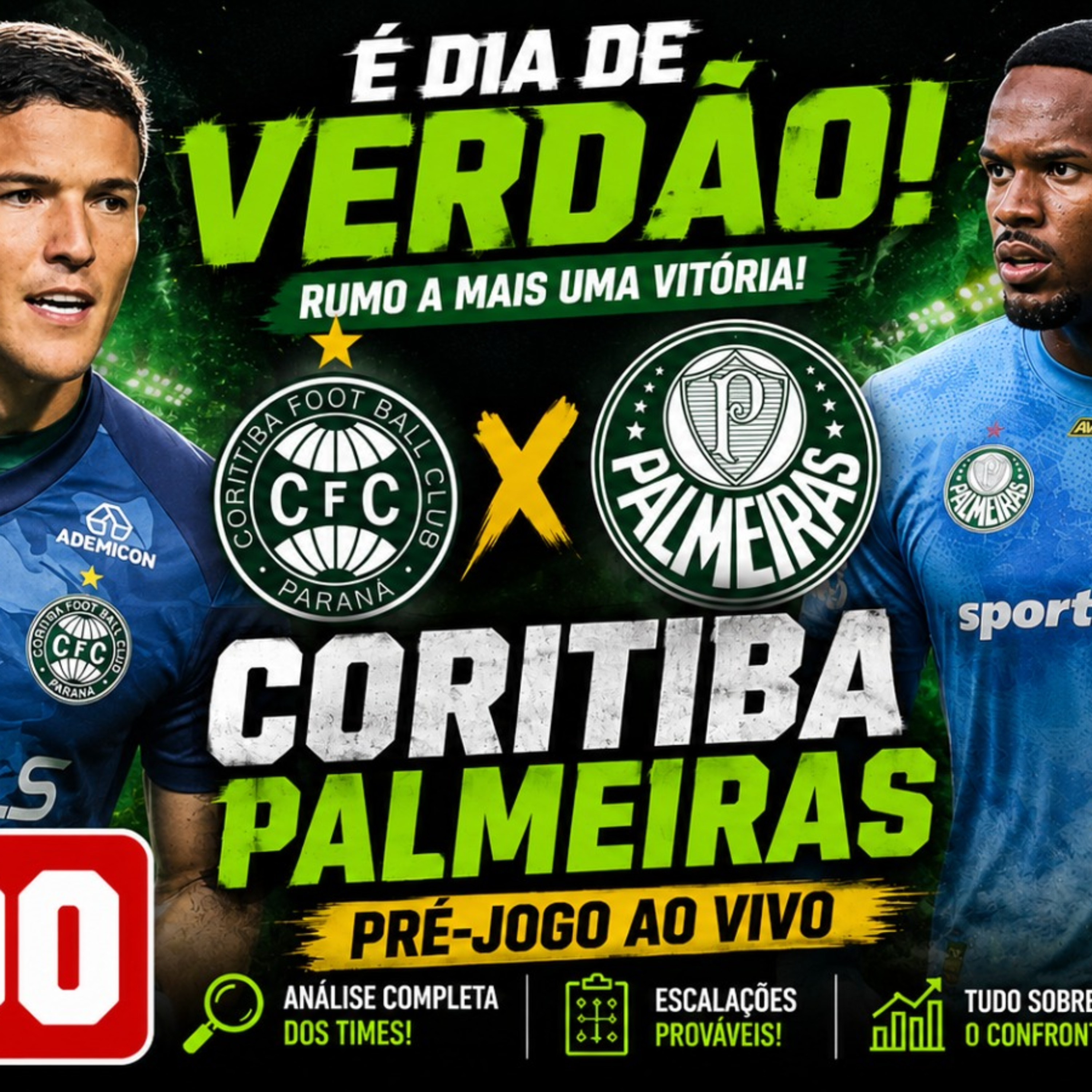 É DIA DE VERDÃO! Coritiba x Palmeiras: Pré-Jogo Completo e Escalações Prováveis! episode artwork