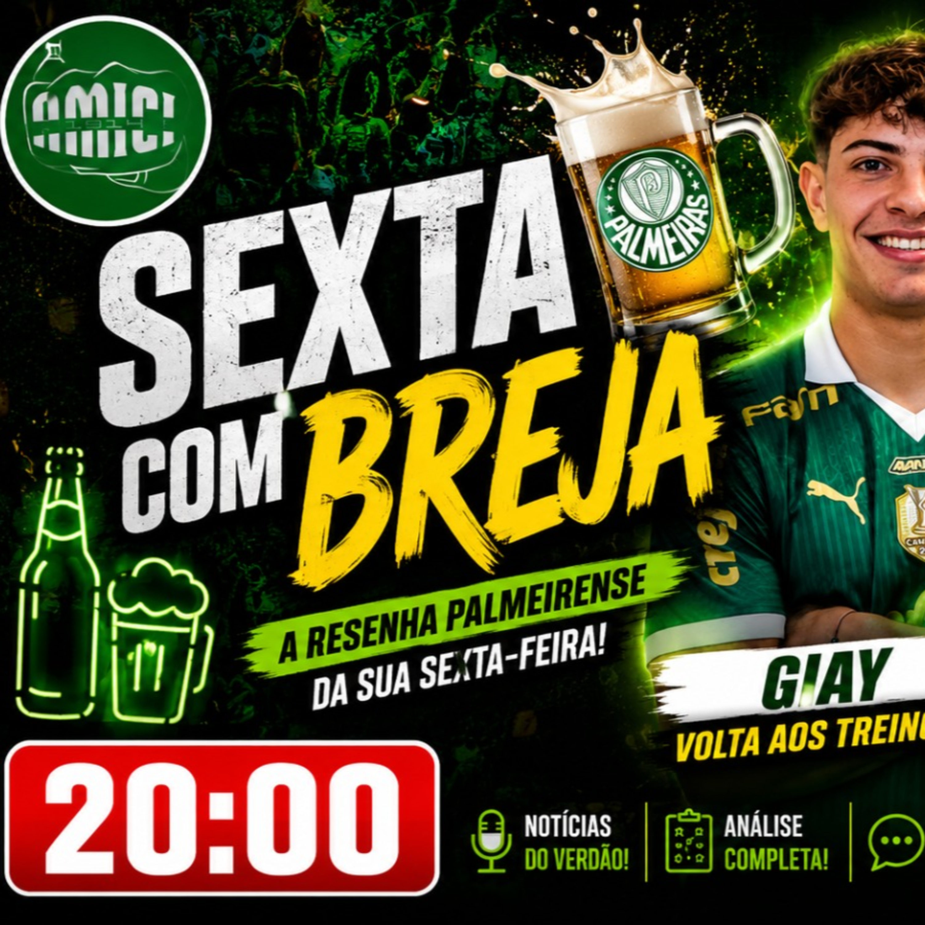 🍺 SEXTA COM BREJA! Giay Volta aos Treinos e Flaco López Tem Data para se Reapresentar! episode artwork