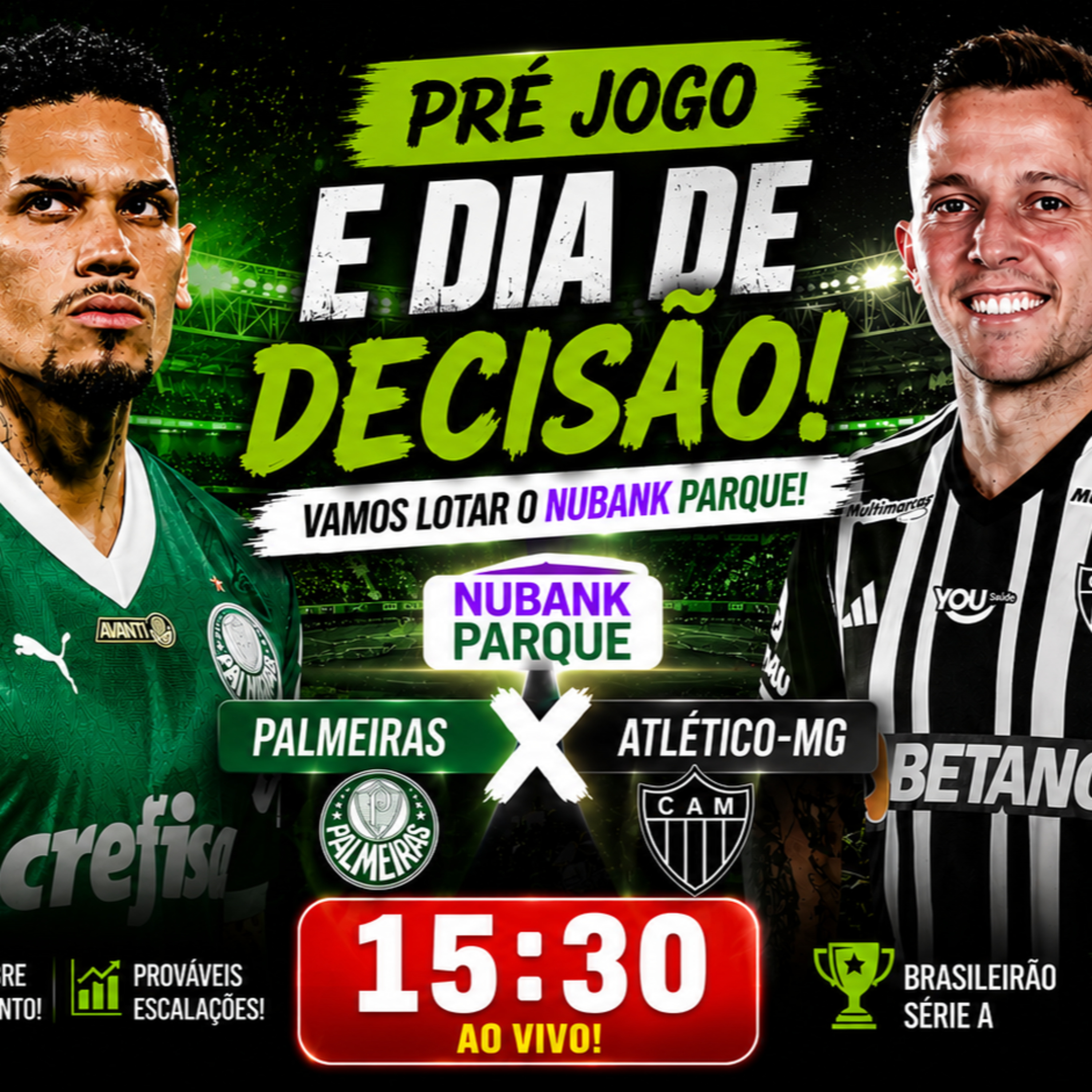 🔥 PALMEIRAS x ATLÉTICO-MG! É DIA DE DECISÃO NO NUBANK PARQUE | PRÉ-JOGO AO VIVO! episode artwork