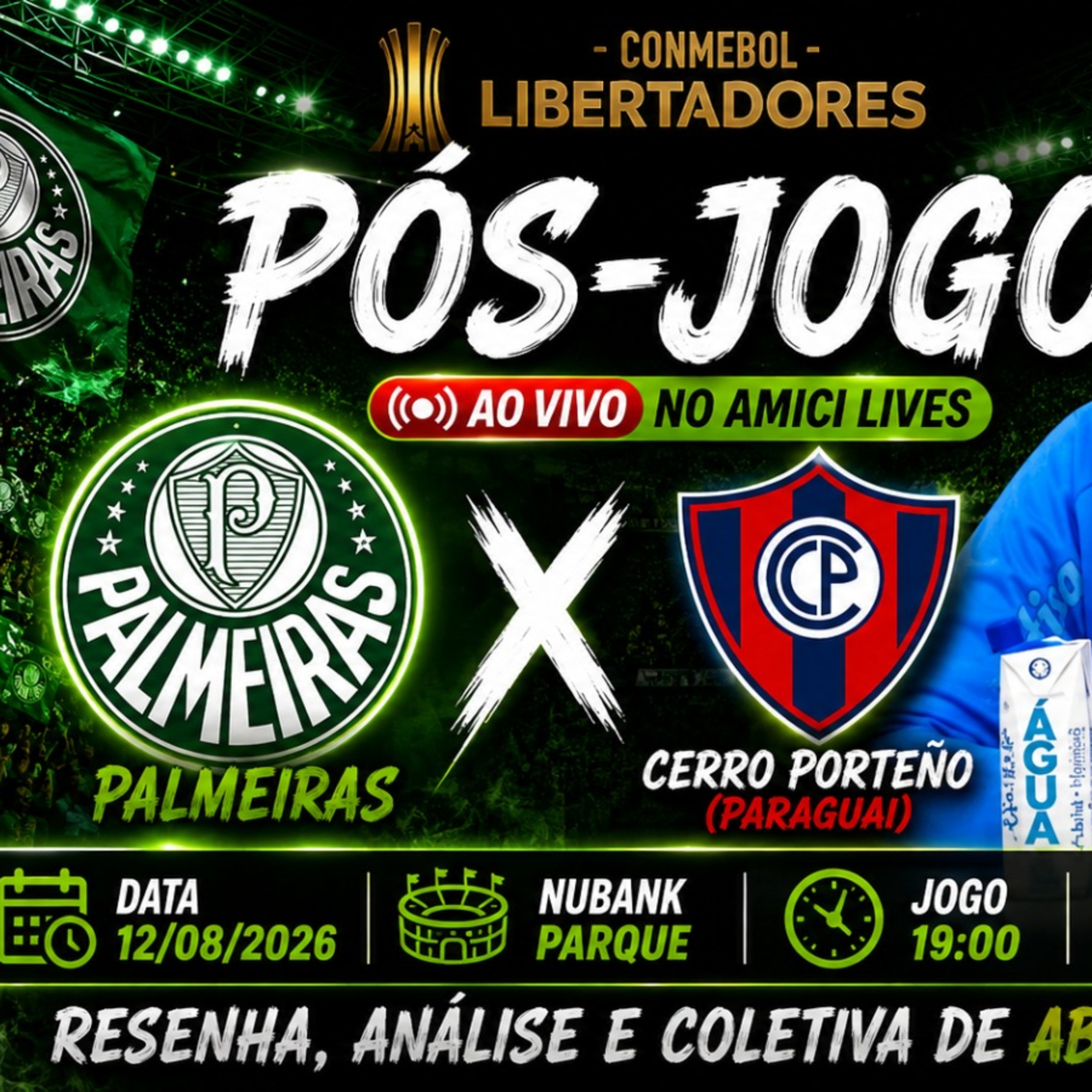 🔴 AO VIVO | PALMEIRAS X CERRO PORTEÑO | PÓS-JOGO + COLETIVA DE ABEL | LIBERTADORES