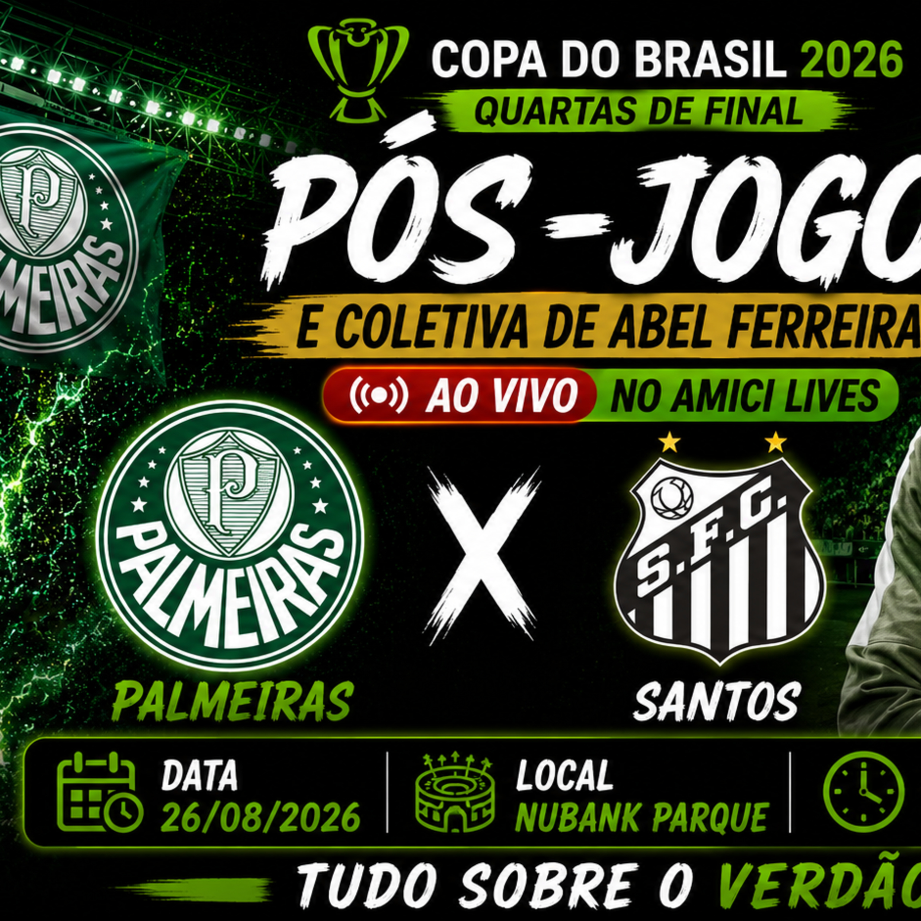 🔴 AO VIVO | PALMEIRAS X SANTOS | PÓS-JOGO | COPA DO BRASIL