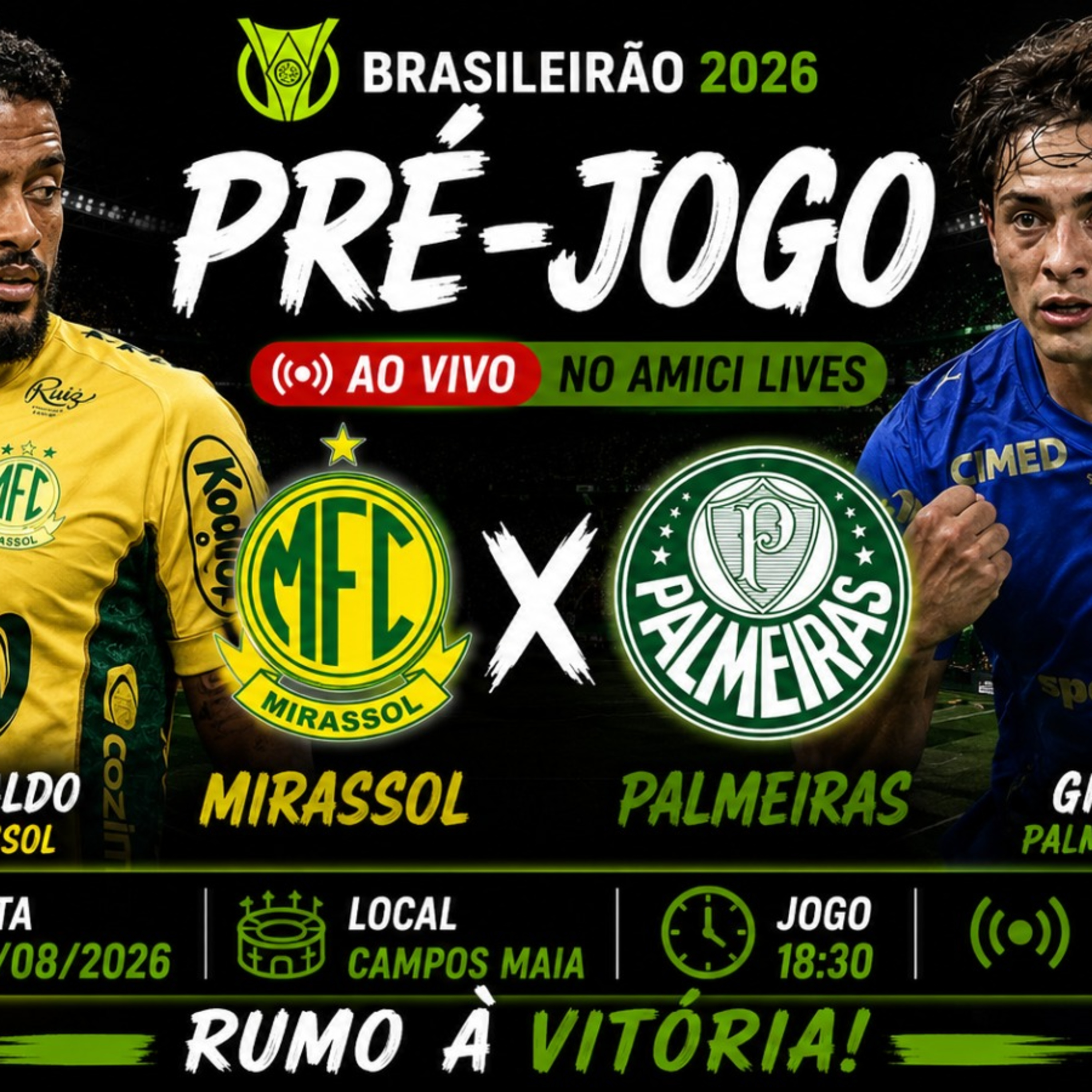 🔴 AO VIVO | MIRASSOL X PALMEIRAS | PRÉ-JOGO: VERDÃO BUSCA A VITÓRIA FORA!