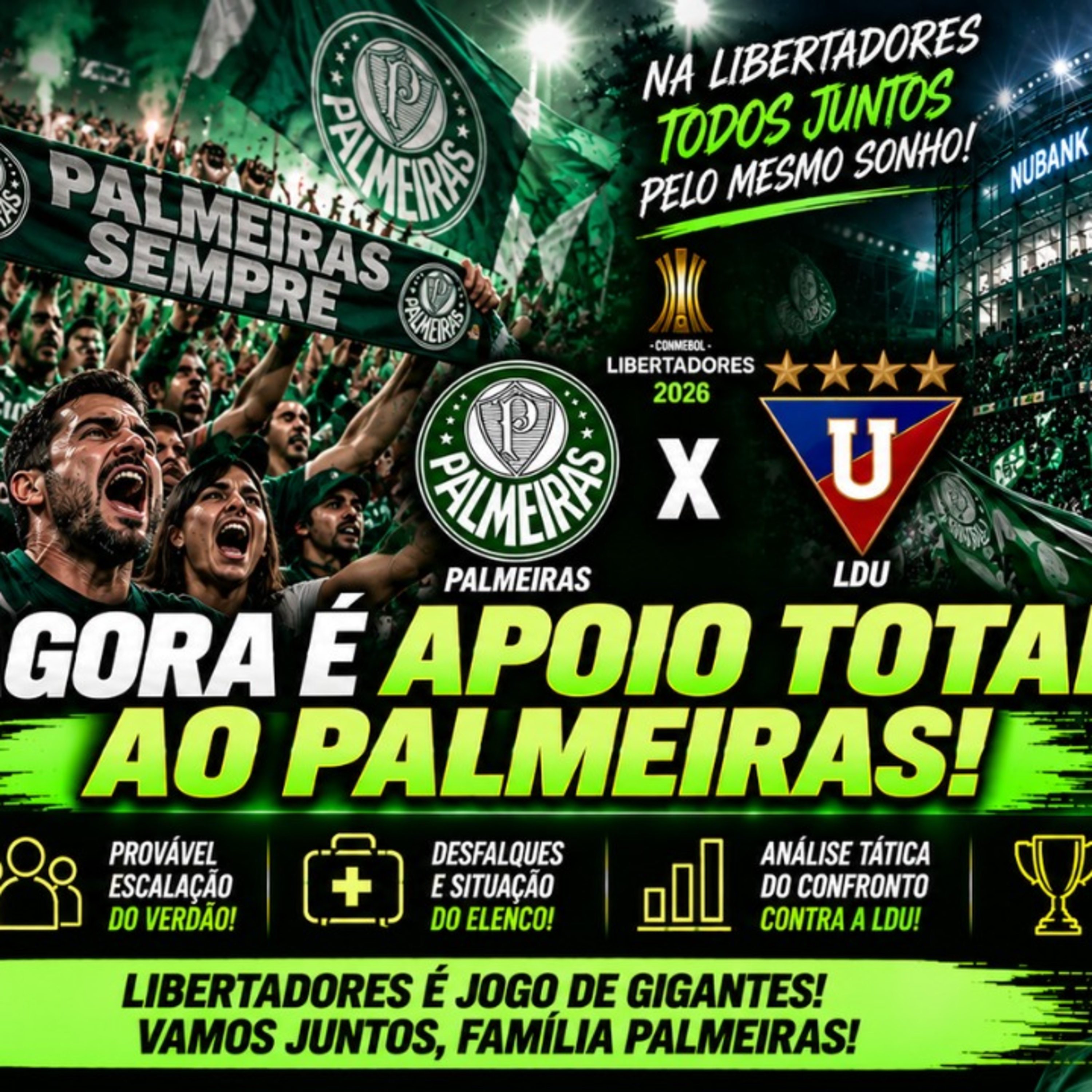 🔥 APOIO TOTAL! PALMEIRAS x LDU: Provável Escalação, Desfalques e TUDO da Libertadores! episode artwork