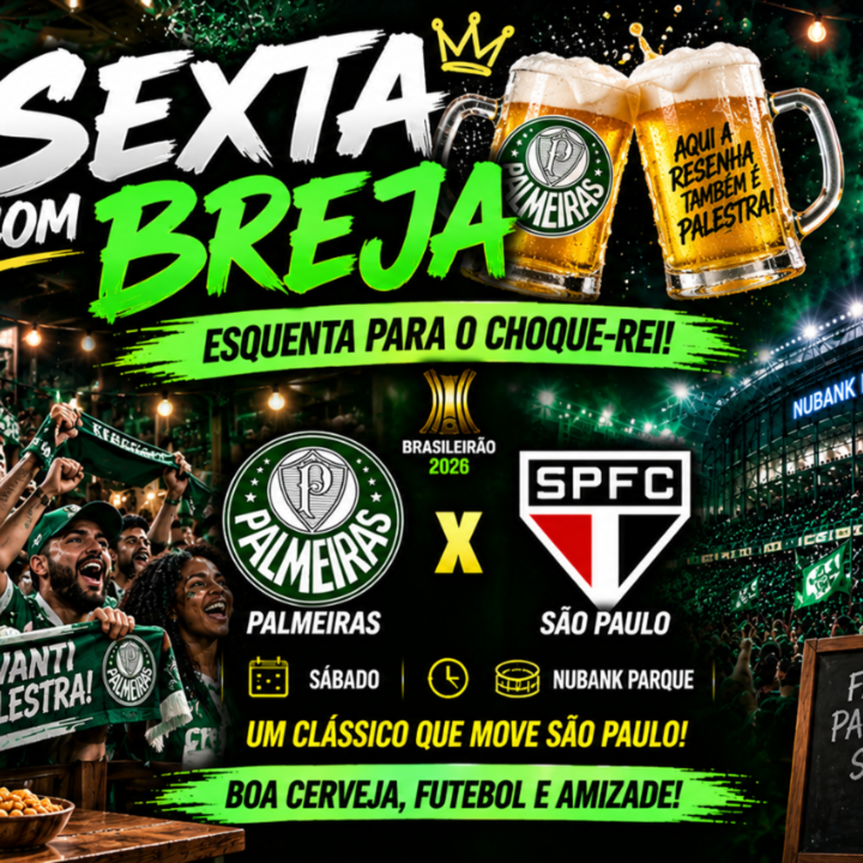 🔥 PALMEIRAS X SÃO PAULO AO VIVO | PRÉ-JOGO DO CHOQUE-REI! BRASILEIRÃO 2026 episode artwork