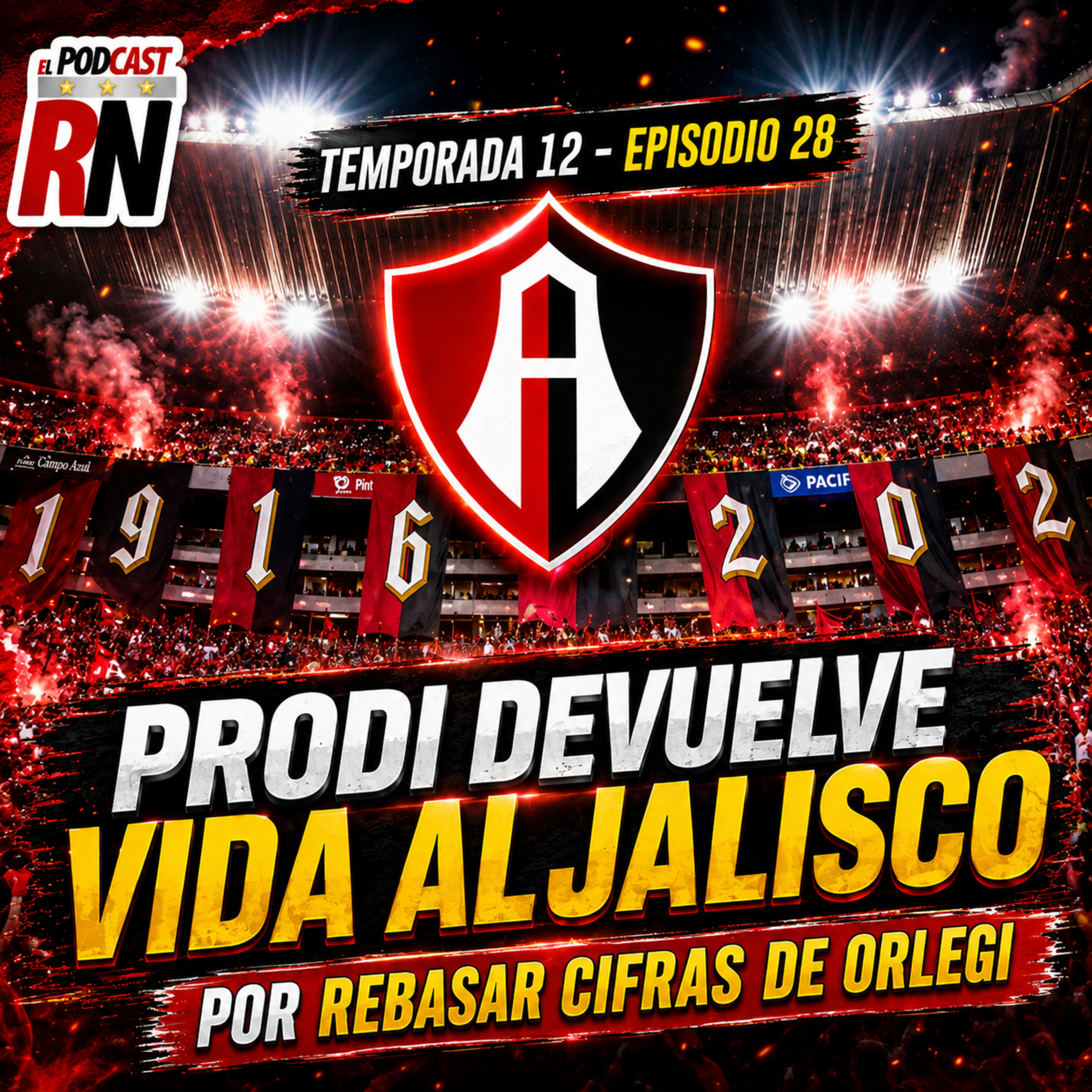 ¡El JALISCO 🏟️vuelve a VIVIR! PRODI por rebasar números de ORLEGI con ATLAS 🔴⚫en 2026 episode artwork