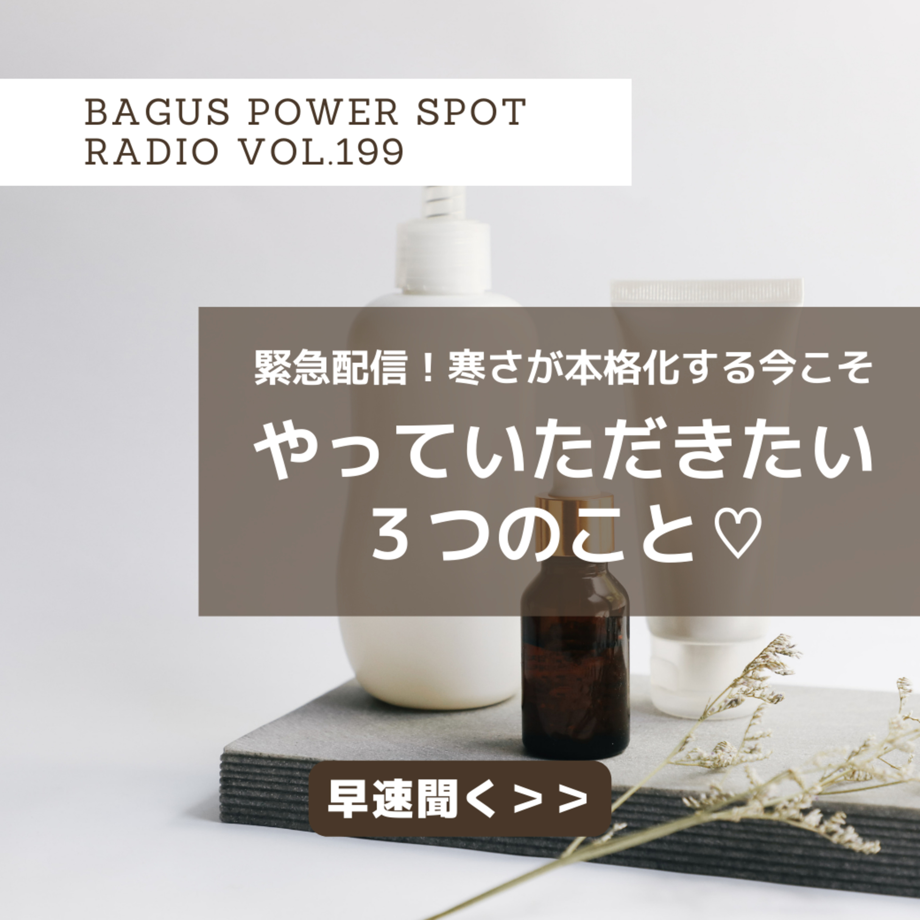 VOL.199 寒さが本格化する前に、今こそやっていただきたい３つのこと episode artwork