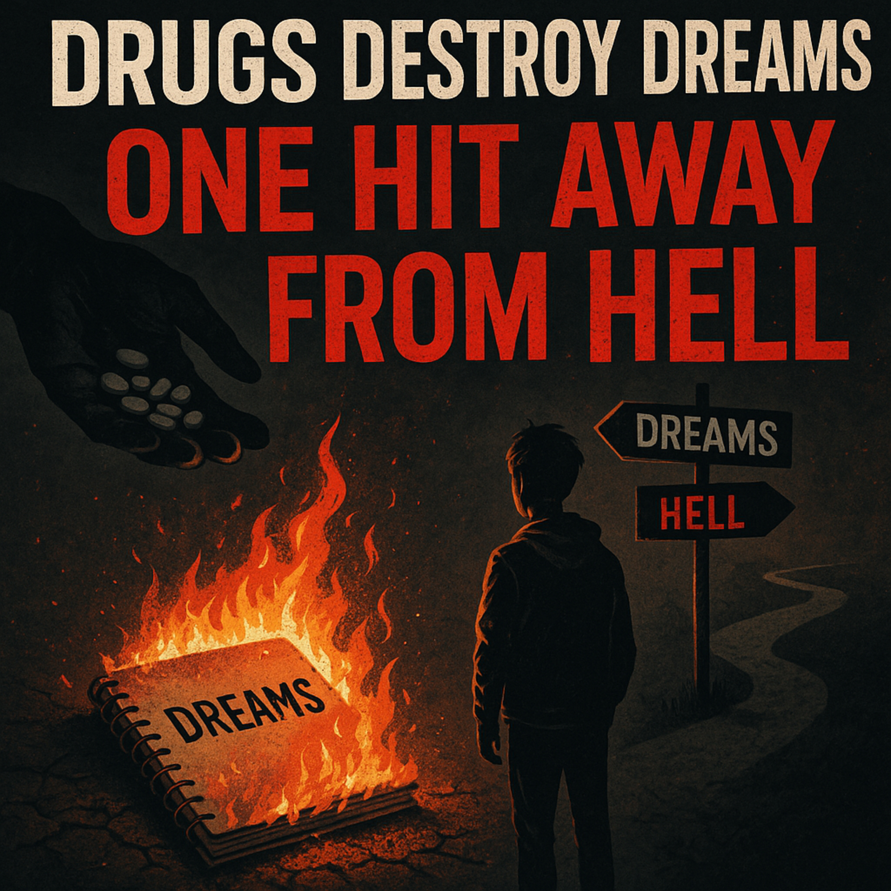 “Drugs Destroy Dreams: One Hit Away from Hell” episode artwork