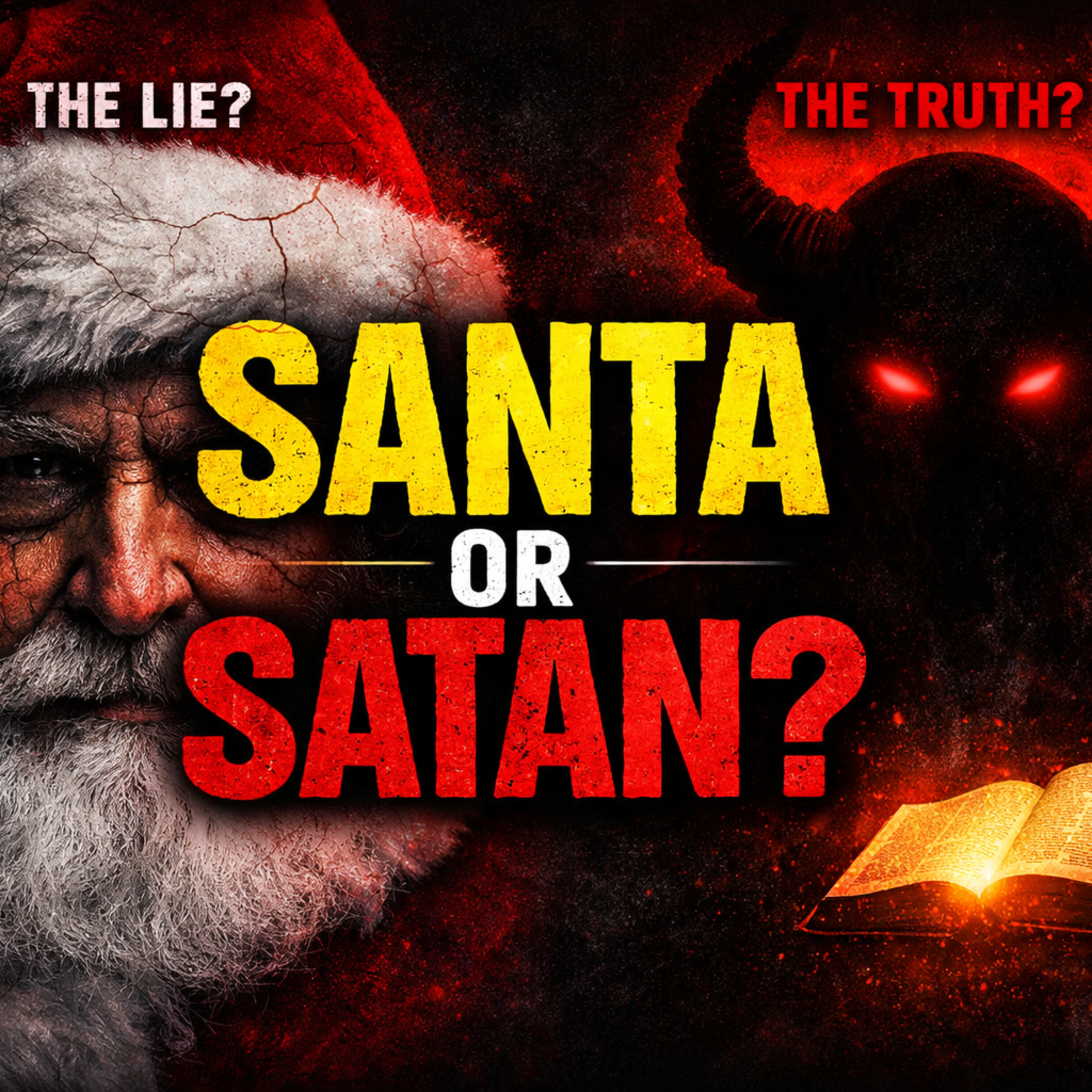 “Christmas is fake: Santa or Satan?” episode artwork