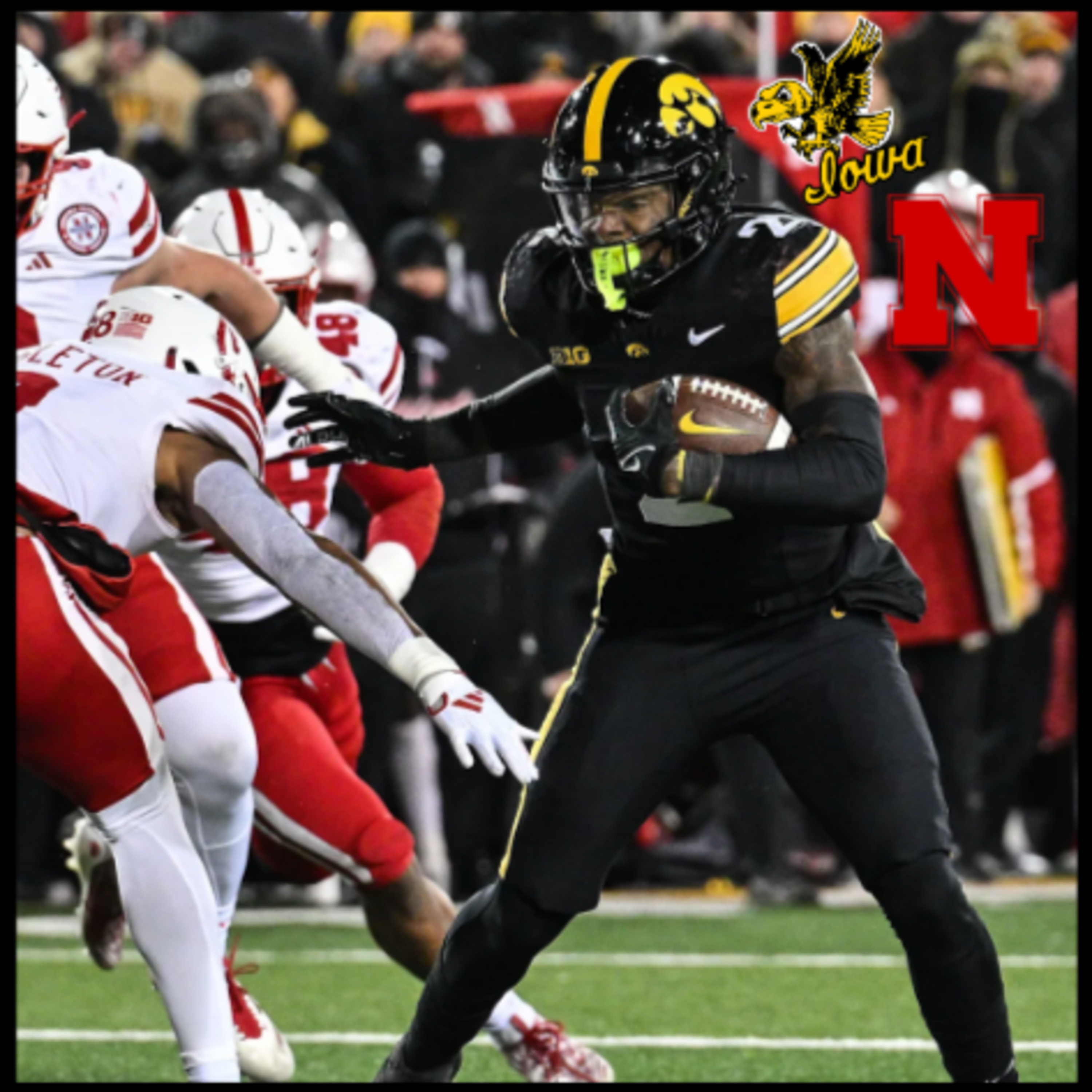 The Hawks find a way against Nebraska, Ohio State blows it vs Michigan, Onto Championship Weekend episode artwork