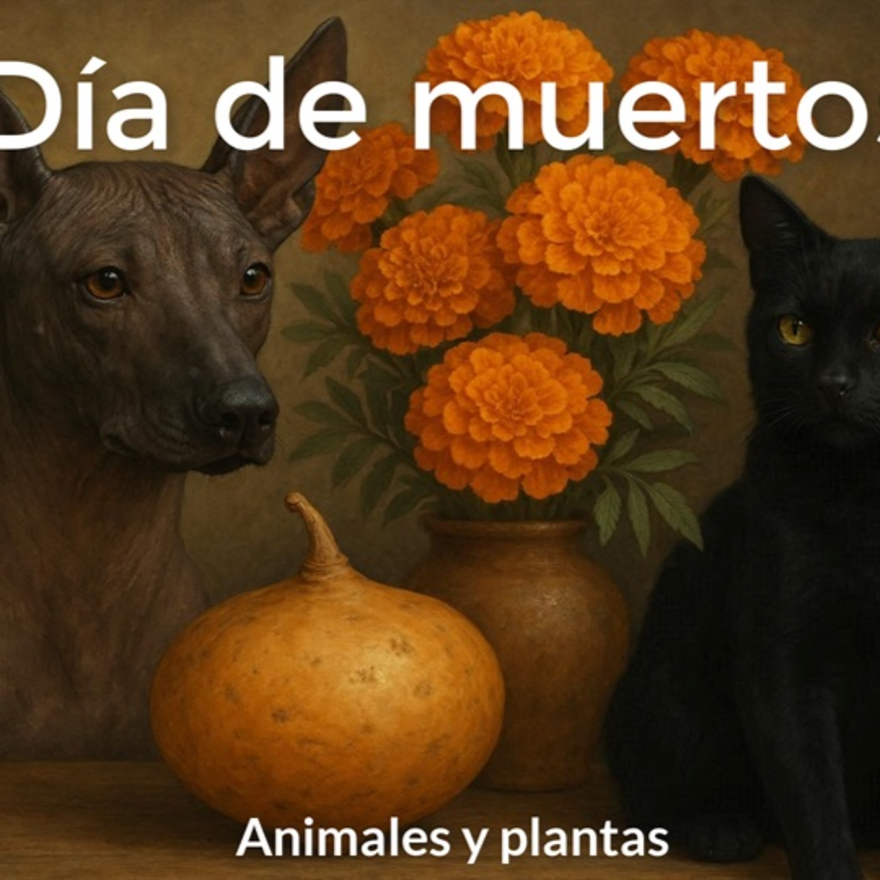Animales y plantas para día de muertos y Halloween
