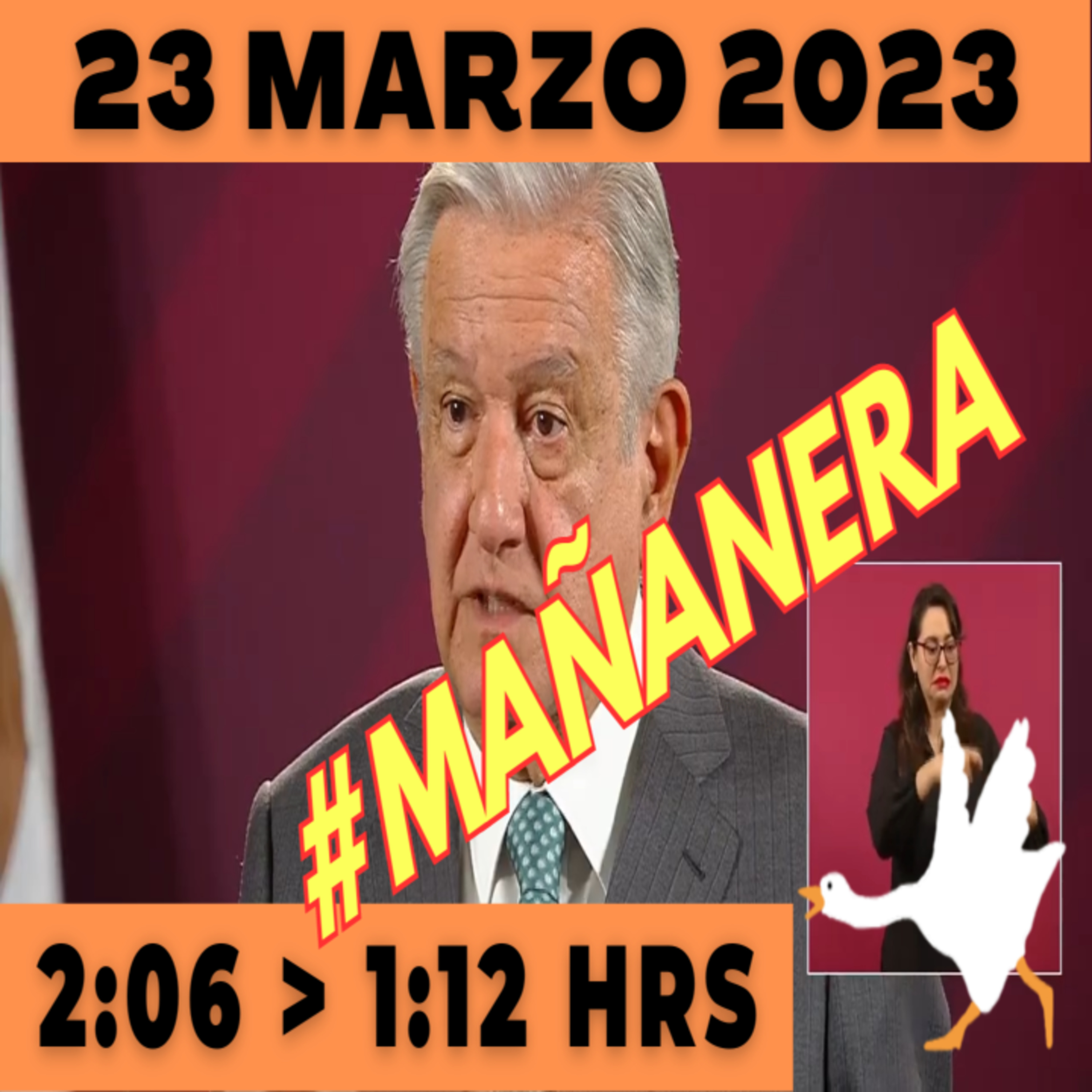 💩🐣 Conferencia de prensa matutina Jueves 23 de Marzo 2023 Presidente AMLO de 2:06 a 1:12. episode artwork