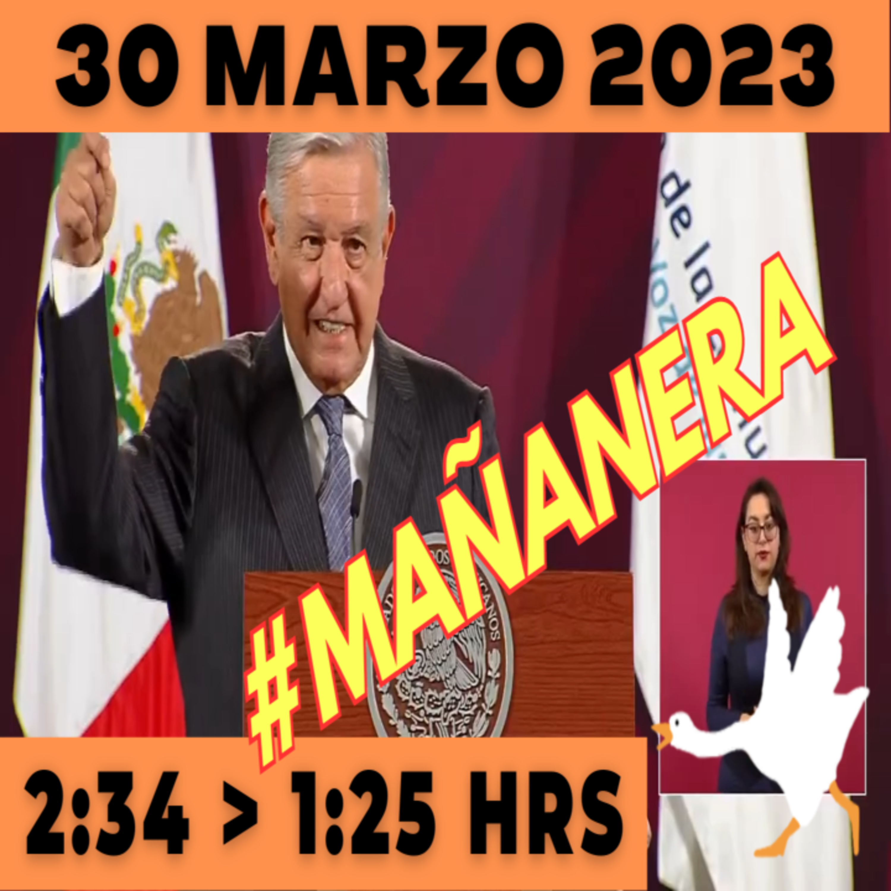 💩🐣 Conferencia de prensa matutina Jueves 30 de Marzo 2023 Presidente AMLO de 2:34 a 1:25. episode artwork
