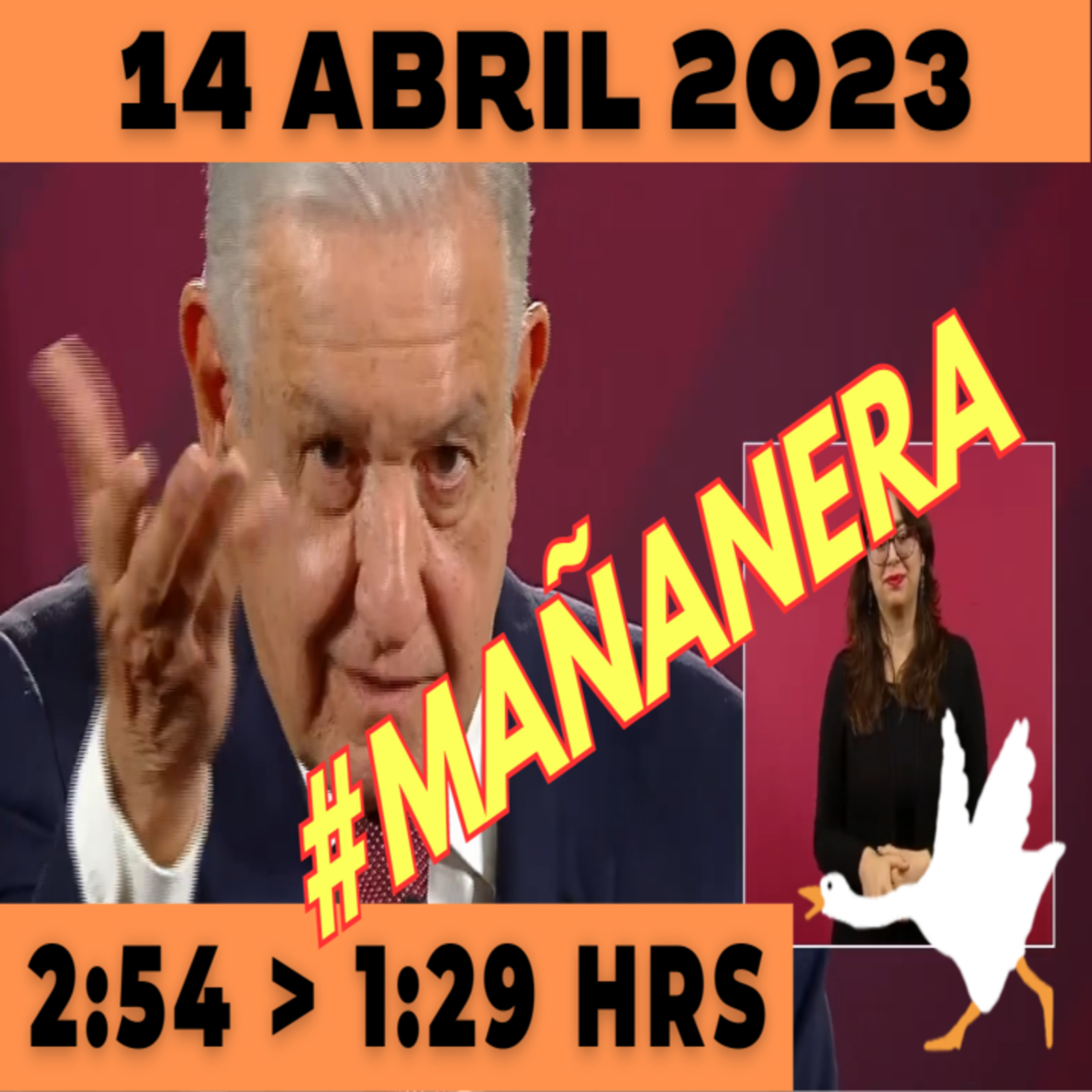 💩🐣 Conferencia de prensa matutina Viernes 14 de Abril 2023 Presidente AMLO de 2:54 a 1:29. episode artwork