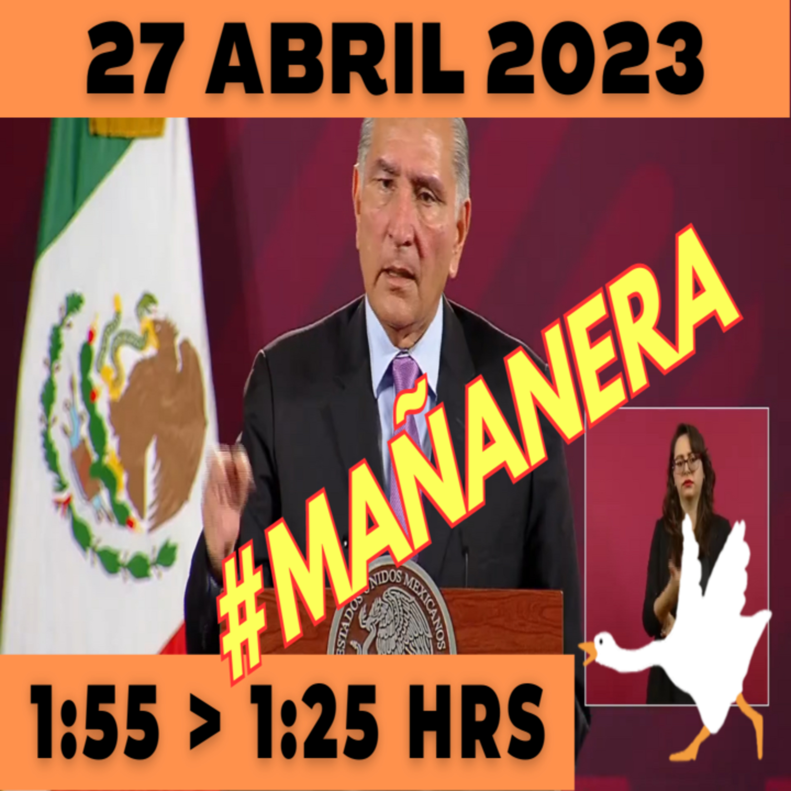 💩🐣 Conferencia de prensa matutina Jueves 27 de Abril 2023 Presidente AMLO de 1:55 a 1:25. episode artwork