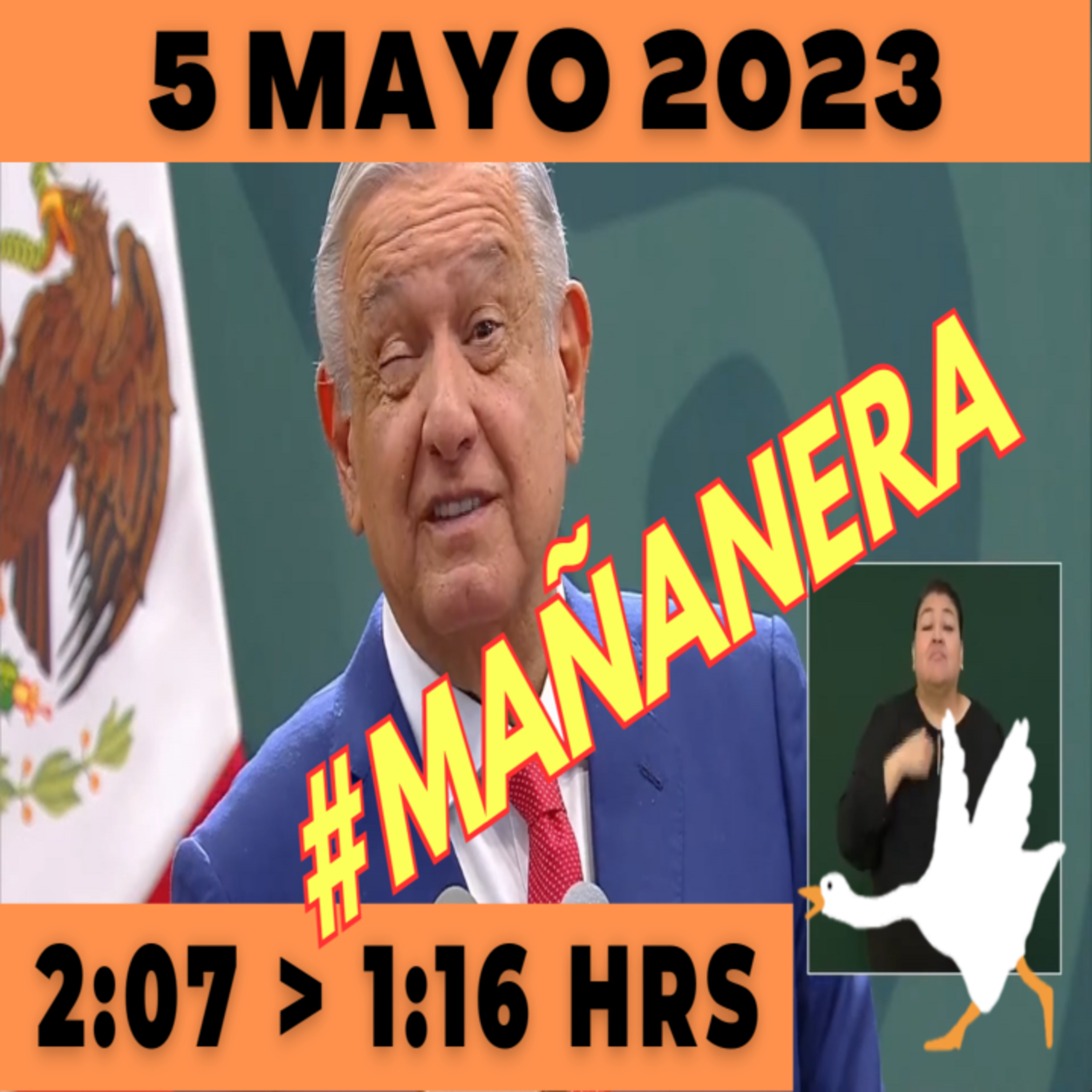 💩🐣 Conferencia de prensa matutina Viernes 5 de Mayo 2023 Presidente AMLO de 2:07 a 1:16. episode artwork