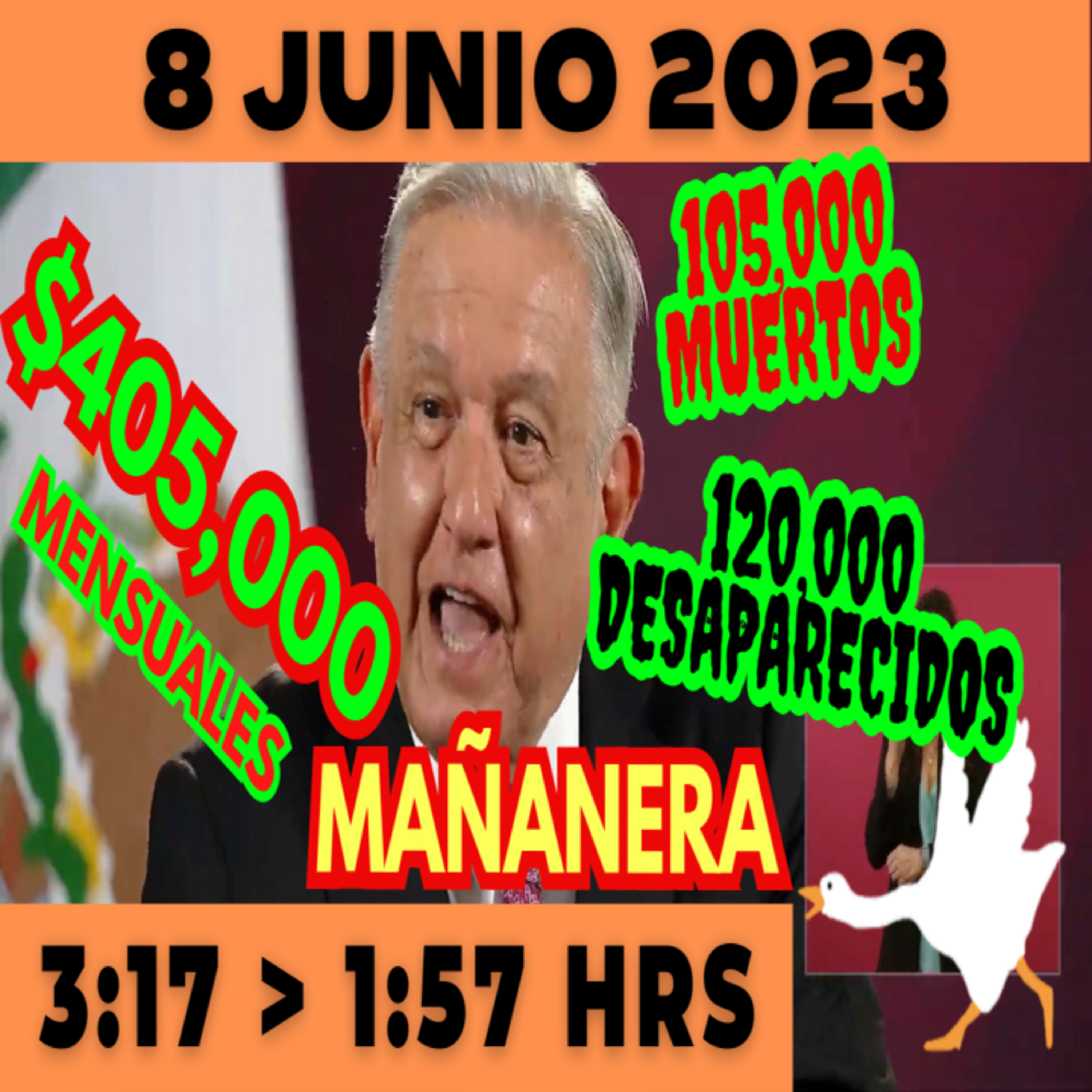 💩🐣 Conferencia de prensa matutina *Jueves 8 de Junio 2023* Presidente AMLO de 3:17 a 1:57. episode artwork